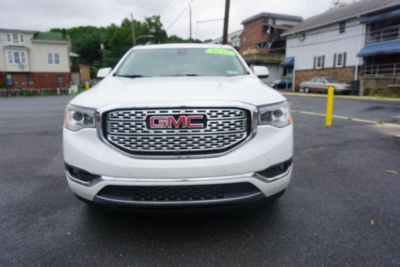 2017 White Frost Tricoat /Jet Black, leather GMC Acadia Denali AWD (1GKKNXLS0HZ) with an 3.6L V6 DOHC 24V engine, 6-Speed Automatic transmission, located at 312 Centre Ave, Schuylkill Haven, PA, 17972, (570) 593-5278, 40.638130, -76.177383 - Adaptive cruise control, blind spot monitor, Bose premium stereo, power sunroof, Navigation, rear perking sensors, universal garage door opener - Photo#2