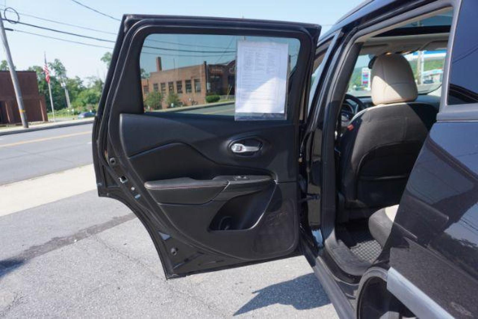 2016 Brilliant Black Crystal Pearl Coat /Black/Light Frost Beige, premium cloth Jeep Cherokee Latitude 4WD (1C4PJMCB2GW) with an 2.4L L4 DOHC 16V engine, 9-Speed Automatic transmission, located at 312 Centre Ave, Schuylkill Haven, PA, 17972, (570) 593-5278, 40.638130, -76.177383 - blind spot monitor, heated front seats, heated exterior mirrors, power drivers seat, power liftgate, power sunroof, rear parking sensors, universal garage door opener - Photo#29