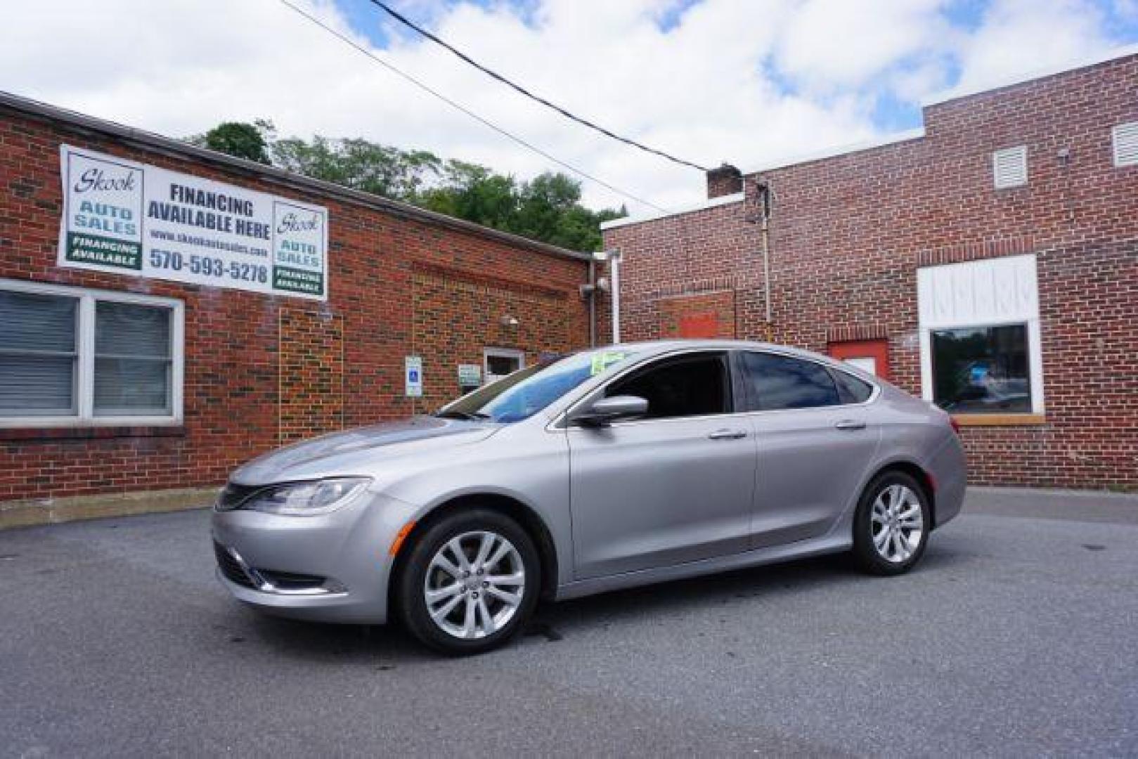 2015 Billet Silver Metallic CC Chrysler 200 Limited (1C3CCCABXFN) with an 2.4L L4 DOHC 16V engine, 9-Speed Automatic transmission, located at 312 Centre Ave, Schuylkill Haven, PA, 17972, (570) 593-5278, 40.638130, -76.177383 - Photo#1