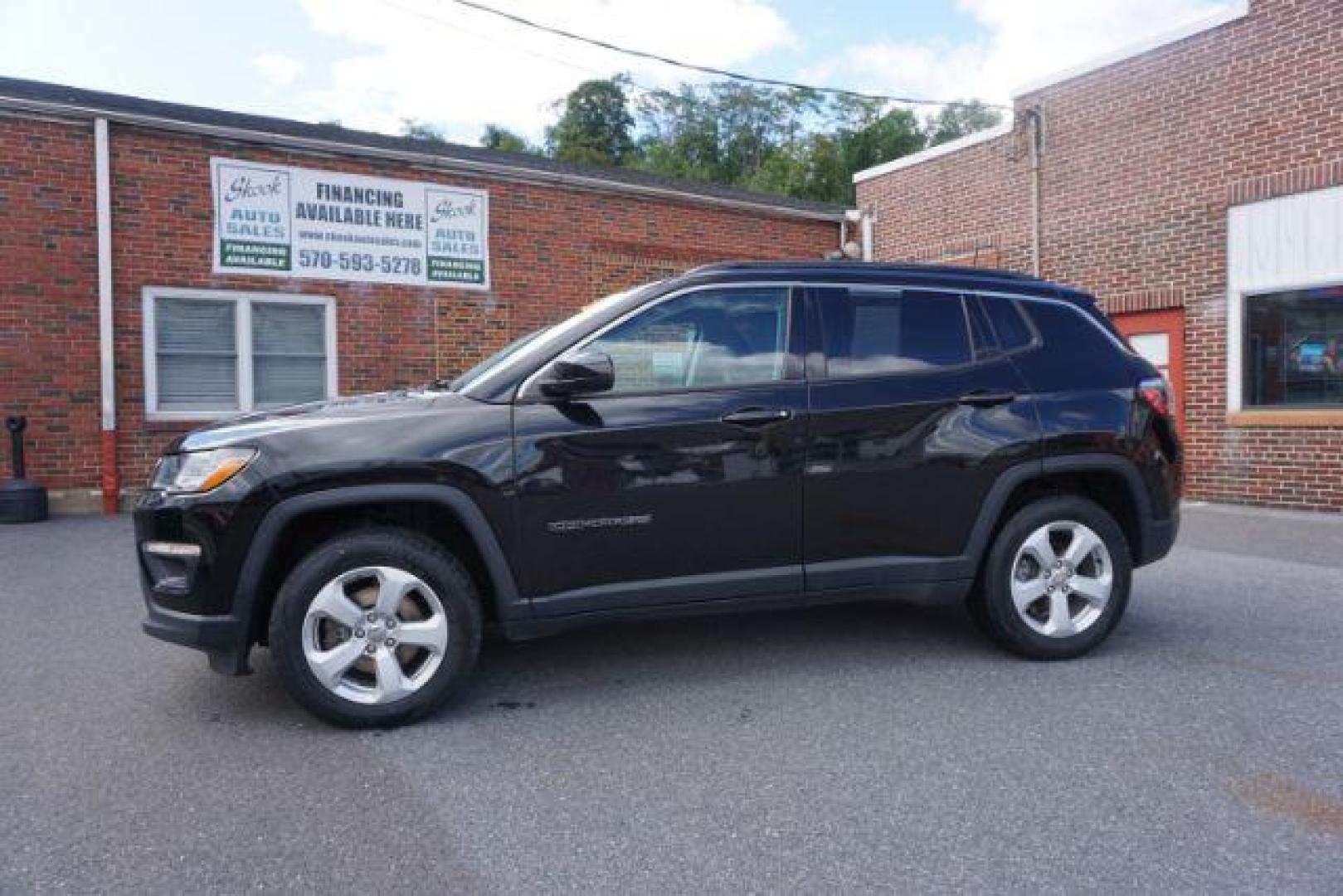 2019 Diamond Black Crystal Pearl Coat Jeep Compass Latitude 4WD (3C4NJDBBXKT) with an 2.4L L4 DOHC 16V engine, located at 312 Centre Ave, Schuylkill Haven, PA, 17972, (570) 593-5278, 40.638130, -76.177383 - Photo#0