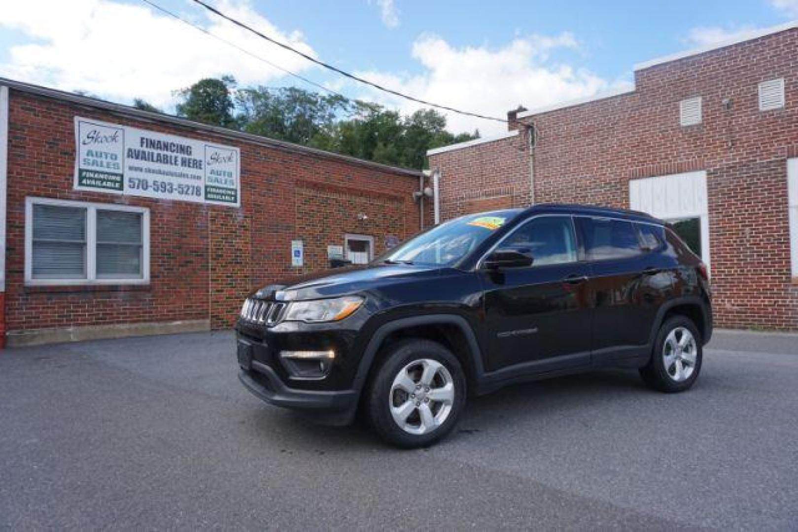 2019 Diamond Black Crystal Pearl Coat Jeep Compass Latitude 4WD (3C4NJDBBXKT) with an 2.4L L4 DOHC 16V engine, located at 312 Centre Ave, Schuylkill Haven, PA, 17972, (570) 593-5278, 40.638130, -76.177383 - Photo#1