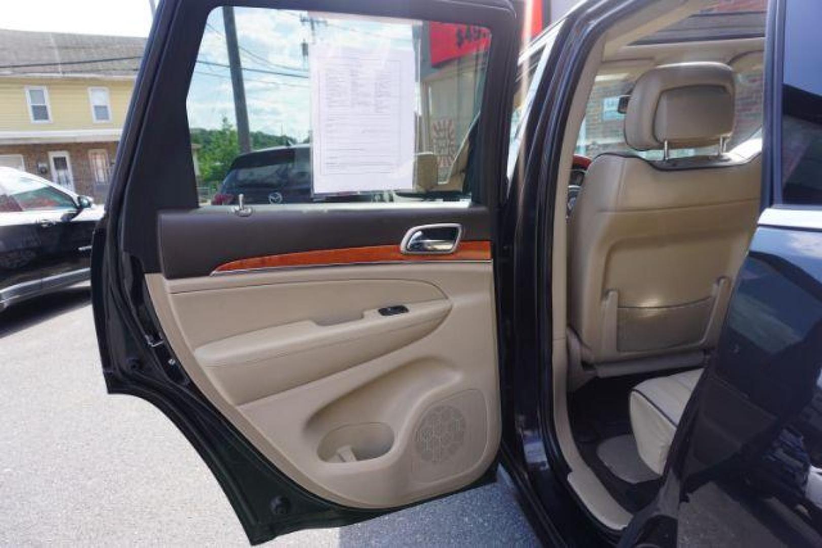 2013 Brilliant Black Crystal Pearl Jeep Grand Cherokee Overland 4WD (1C4RJFCG7DC) with an 3.6L V6 DOHC 24V engine, 5-Speed Automatic transmission, located at 312 Centre Ave, Schuylkill Haven, PA, 17972, (570) 593-5278, 40.638130, -76.177383 - blind spot monitor, collision avoidance system, rear parking sensors, towing pkg - Photo#33