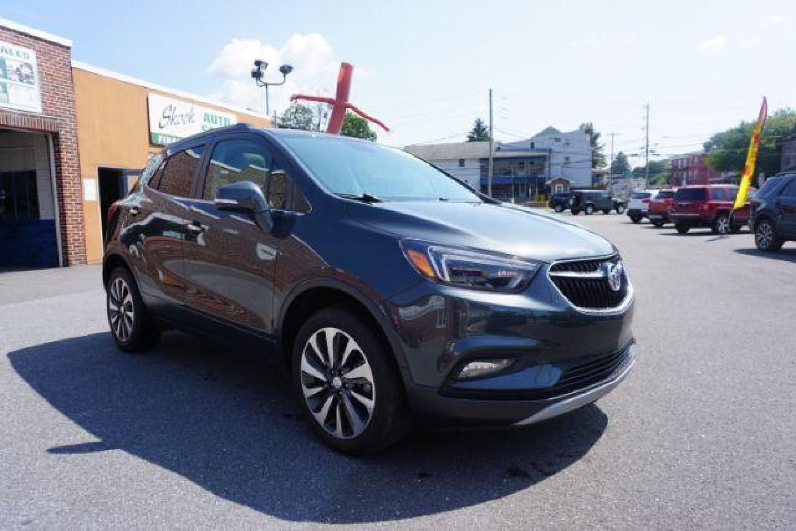 2018 Graphite Gray Metallic/Black Carbon Metallic /Shale Seats w/Ebony Accents, leather Buick Encore Essence AWD (KL4CJGSB1JB) with an 1.4L L4 DOHC 16V TURBO engine, 6-Speed Automatic transmission, located at 312 Centre Ave, Schuylkill Haven, PA, 17972, (570) 593-5278, 40.638130, -76.177383 - luggage rack - Photo#9