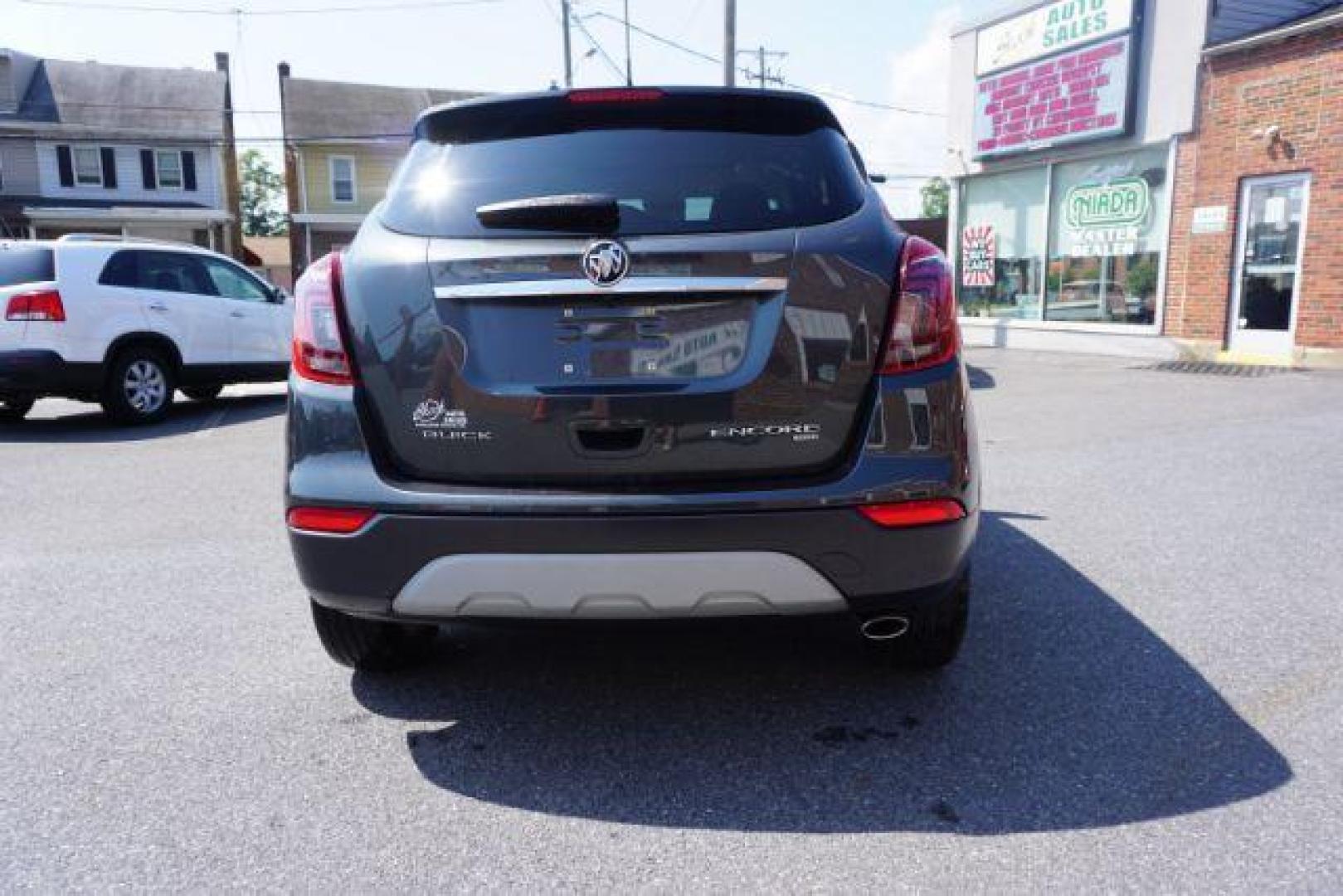 2018 Graphite Gray Metallic/Black Carbon Metallic /Shale Seats w/Ebony Accents, leather Buick Encore Essence AWD (KL4CJGSB1JB) with an 1.4L L4 DOHC 16V TURBO engine, 6-Speed Automatic transmission, located at 312 Centre Ave, Schuylkill Haven, PA, 17972, (570) 593-5278, 40.638130, -76.177383 - luggage rack - Photo#16