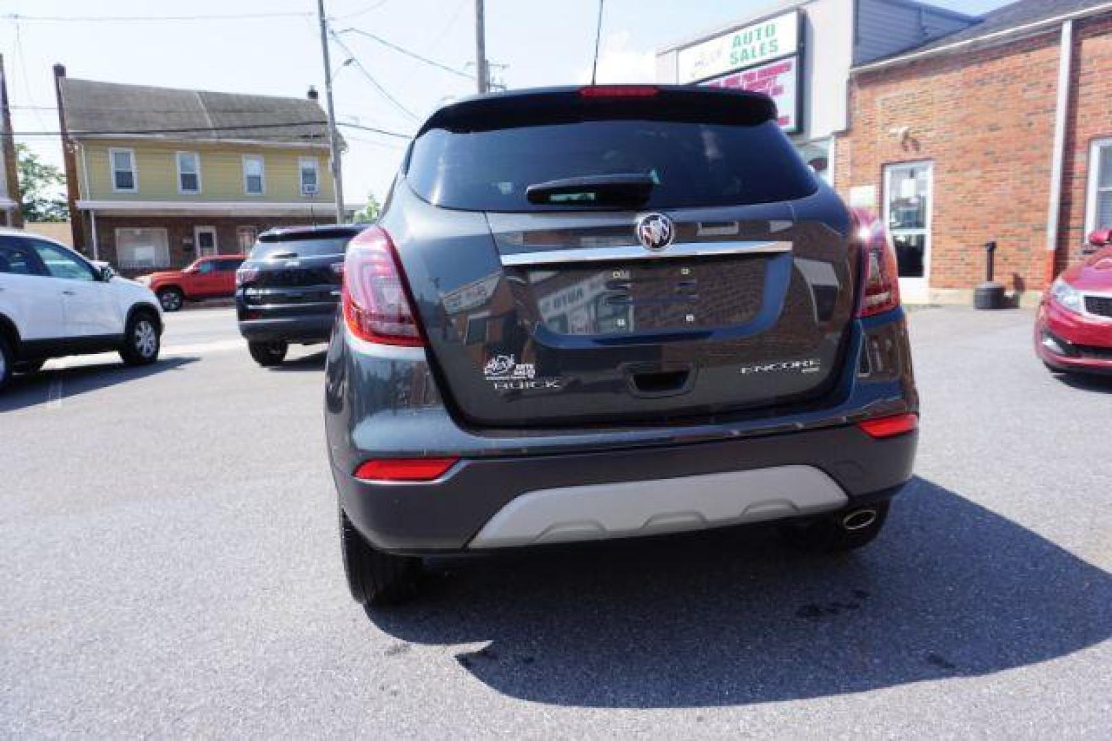 2018 Graphite Gray Metallic/Black Carbon Metallic /Shale Seats w/Ebony Accents, leather Buick Encore Essence AWD (KL4CJGSB1JB) with an 1.4L L4 DOHC 16V TURBO engine, 6-Speed Automatic transmission, located at 312 Centre Ave, Schuylkill Haven, PA, 17972, (570) 593-5278, 40.638130, -76.177383 - luggage rack - Photo#17