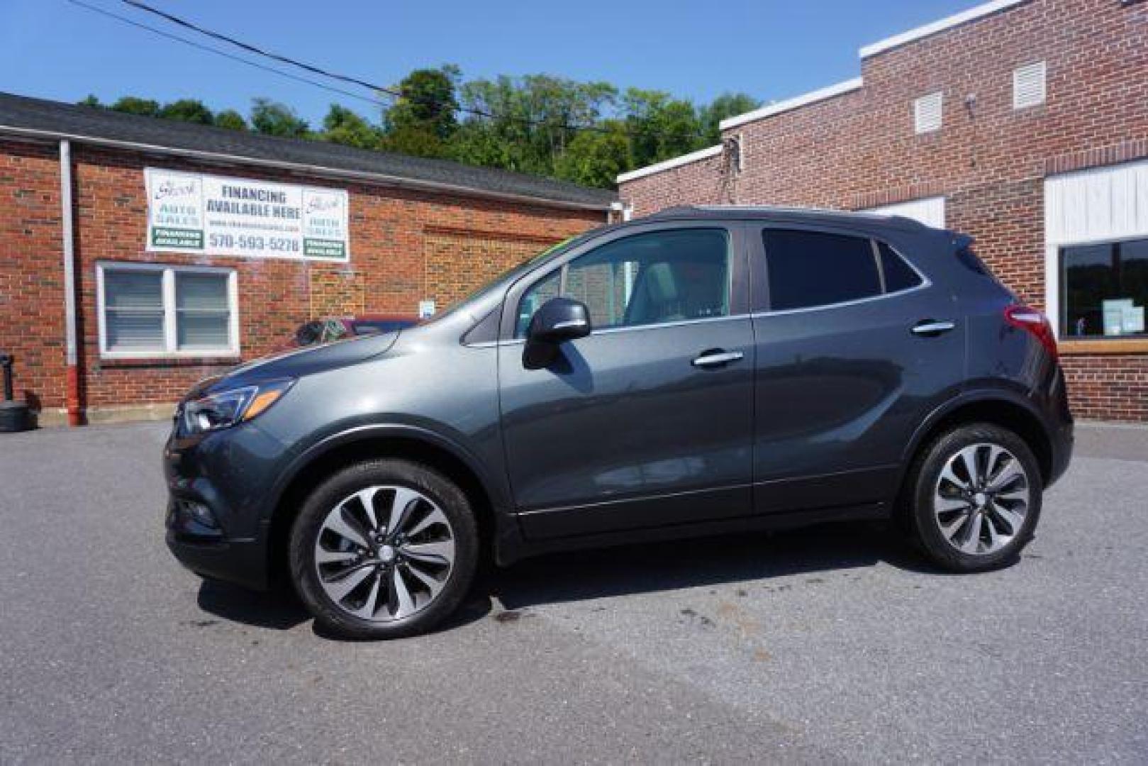 2018 Graphite Gray Metallic/Black Carbon Metallic /Shale Seats w/Ebony Accents, leather Buick Encore Essence AWD (KL4CJGSB1JB) with an 1.4L L4 DOHC 16V TURBO engine, 6-Speed Automatic transmission, located at 312 Centre Ave, Schuylkill Haven, PA, 17972, (570) 593-5278, 40.638130, -76.177383 - luggage rack - Photo#1