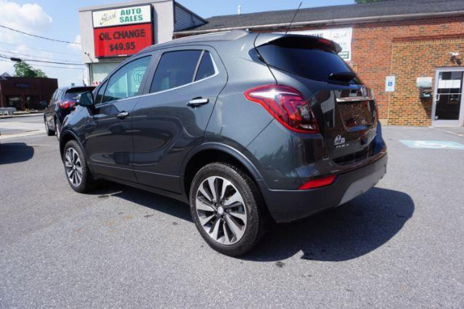 2018 Graphite Gray Metallic/Black Carbon Metallic /Shale Seats w/Ebony Accents, leather Buick Encore Essence AWD (KL4CJGSB1JB) with an 1.4L L4 DOHC 16V TURBO engine, 6-Speed Automatic transmission, located at 312 Centre Ave, Schuylkill Haven, PA, 17972, (570) 593-5278, 40.638130, -76.177383 - luggage rack - Photo#19