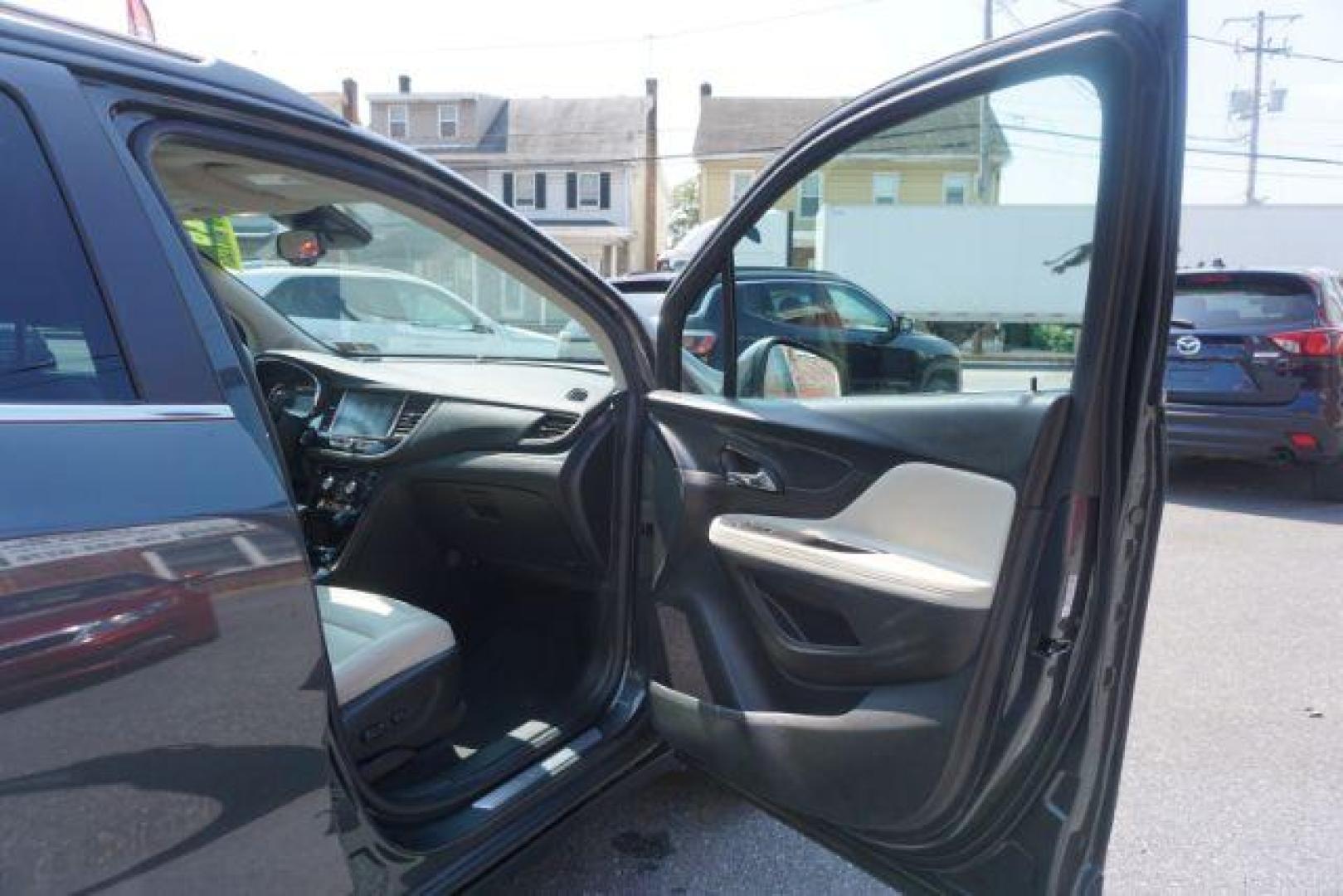 2018 Graphite Gray Metallic/Black Carbon Metallic /Shale Seats w/Ebony Accents, leather Buick Encore Essence AWD (KL4CJGSB1JB) with an 1.4L L4 DOHC 16V TURBO engine, 6-Speed Automatic transmission, located at 312 Centre Ave, Schuylkill Haven, PA, 17972, (570) 593-5278, 40.638130, -76.177383 - luggage rack - Photo#50