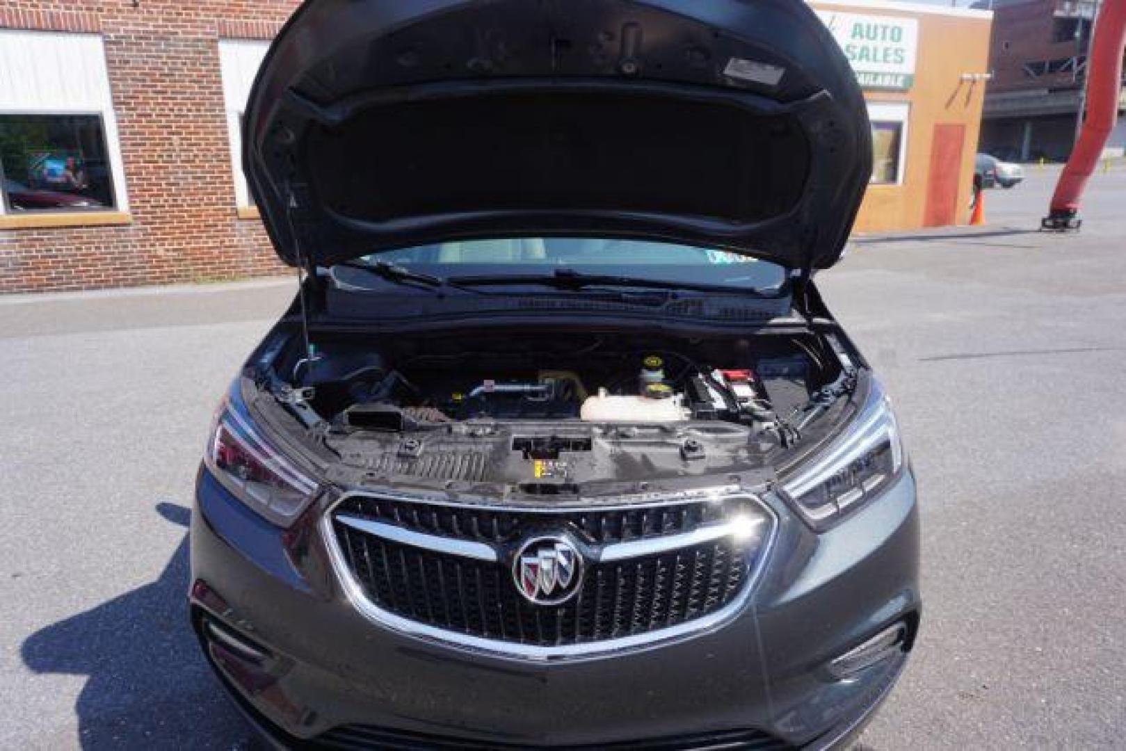 2018 Graphite Gray Metallic/Black Carbon Metallic /Shale Seats w/Ebony Accents, leather Buick Encore Essence AWD (KL4CJGSB1JB) with an 1.4L L4 DOHC 16V TURBO engine, 6-Speed Automatic transmission, located at 312 Centre Ave, Schuylkill Haven, PA, 17972, (570) 593-5278, 40.638130, -76.177383 - luggage rack - Photo#58