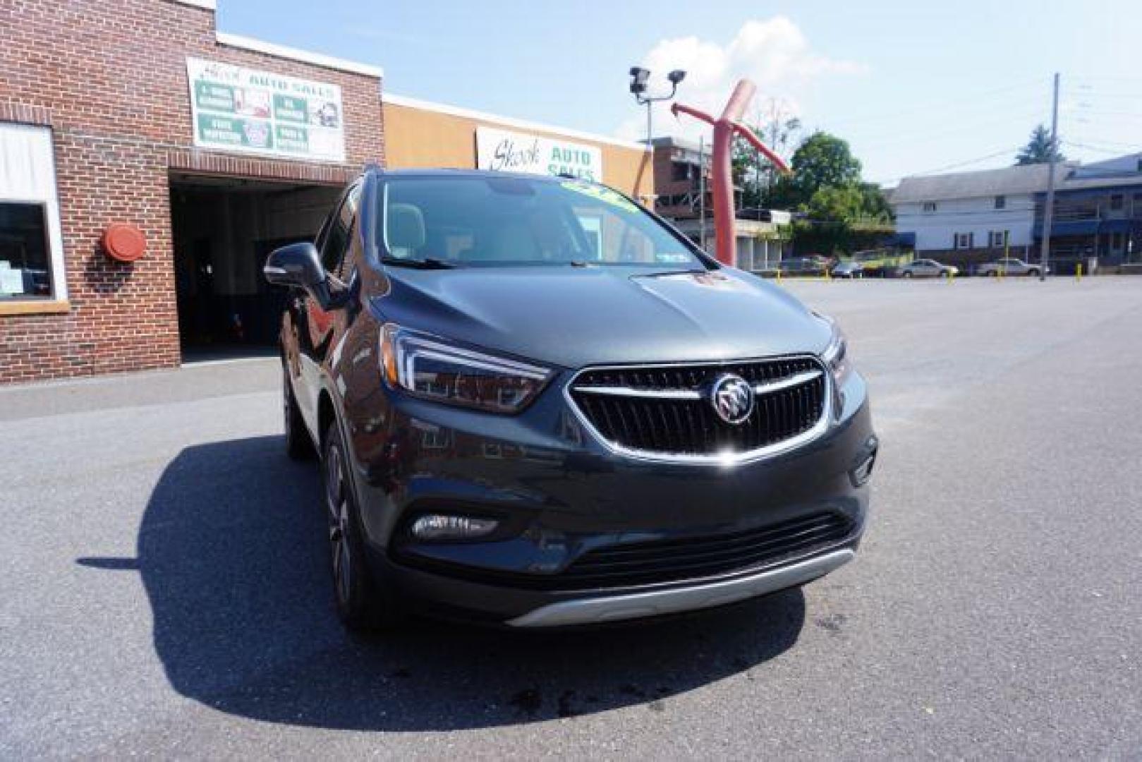 2018 Graphite Gray Metallic/Black Carbon Metallic /Shale Seats w/Ebony Accents, leather Buick Encore Essence AWD (KL4CJGSB1JB) with an 1.4L L4 DOHC 16V TURBO engine, 6-Speed Automatic transmission, located at 312 Centre Ave, Schuylkill Haven, PA, 17972, (570) 593-5278, 40.638130, -76.177383 - luggage rack - Photo#8