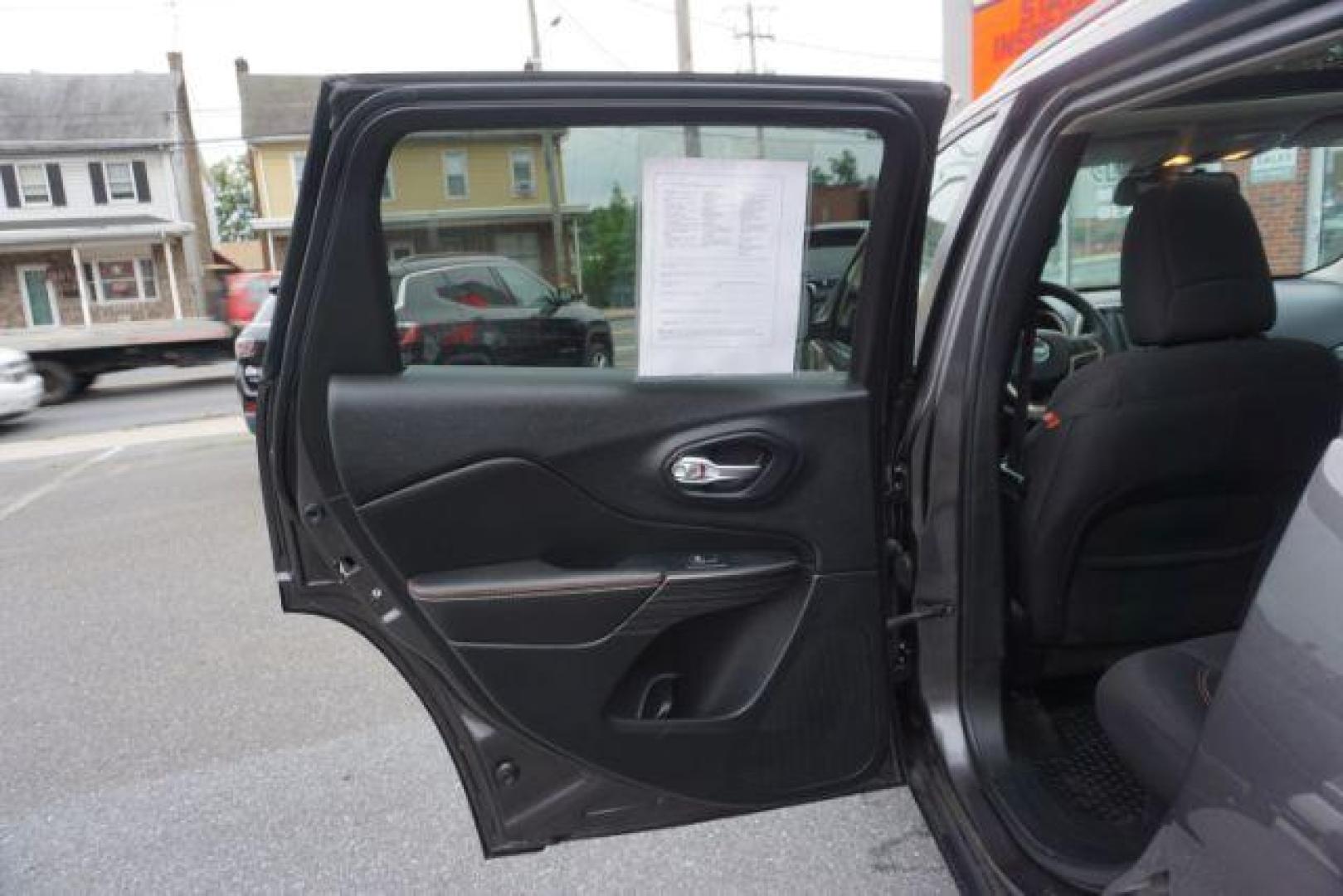 2016 Granite Crystal Metallic Clear Coat /Black, premium cloth Jeep Cherokee Latitude 4WD (1C4PJMCB8GW) with an 2.4L L4 DOHC 16V engine, 9-Speed Automatic transmission, located at 312 Centre Ave, Schuylkill Haven, PA, 17972, (570) 593-5278, 40.638130, -76.177383 - Automatic climate control, heated exterior mirrors, heated front seats, luggage rack, power drivers seat, power liftgate, power sunroof, rear parking sensors. - Photo#32