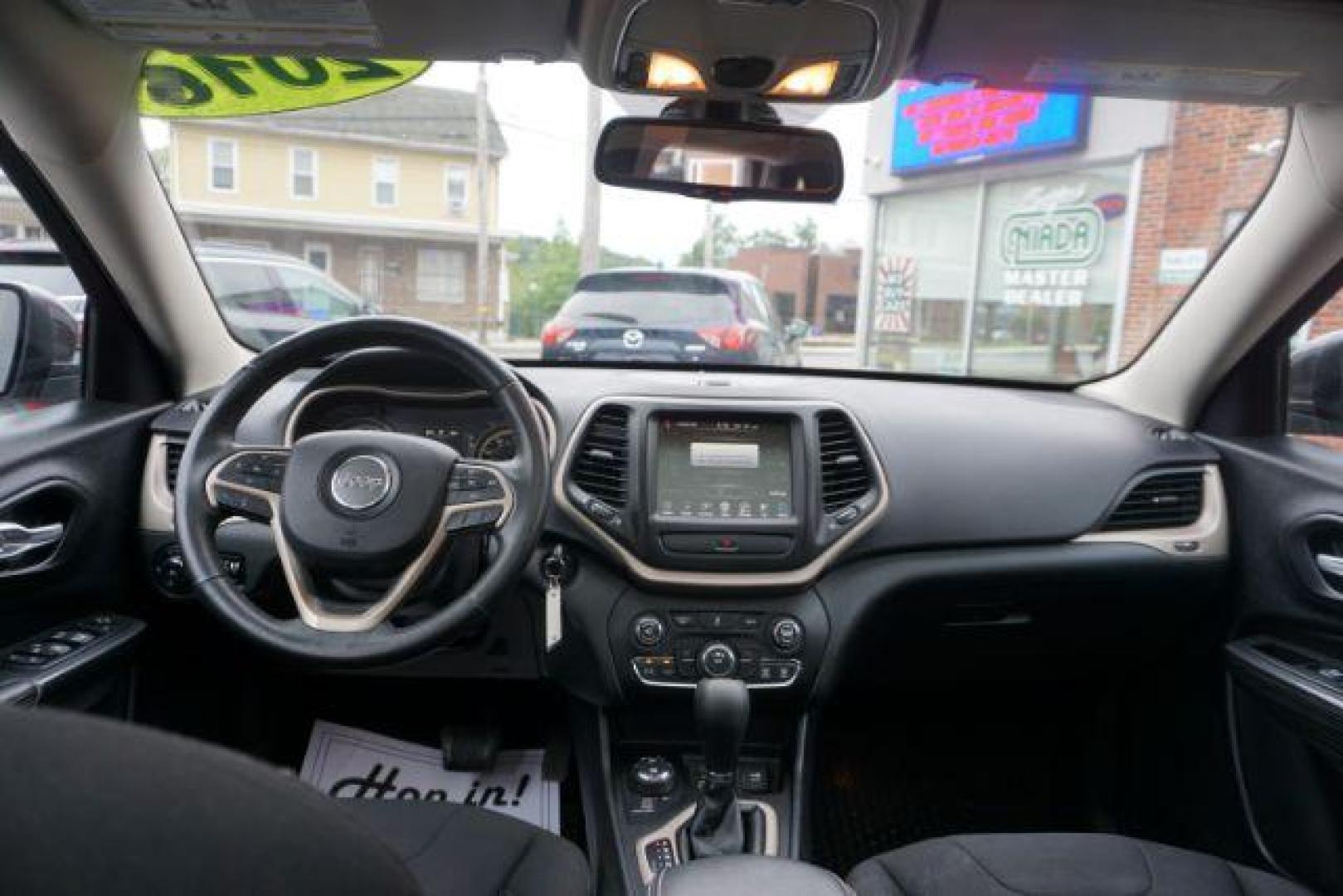 2016 Granite Crystal Metallic Clear Coat /Black, premium cloth Jeep Cherokee Latitude 4WD (1C4PJMCB8GW) with an 2.4L L4 DOHC 16V engine, 9-Speed Automatic transmission, located at 312 Centre Ave, Schuylkill Haven, PA, 17972, (570) 593-5278, 40.638130, -76.177383 - Automatic climate control, heated exterior mirrors, heated front seats, luggage rack, power drivers seat, power liftgate, power sunroof, rear parking sensors. - Photo#39