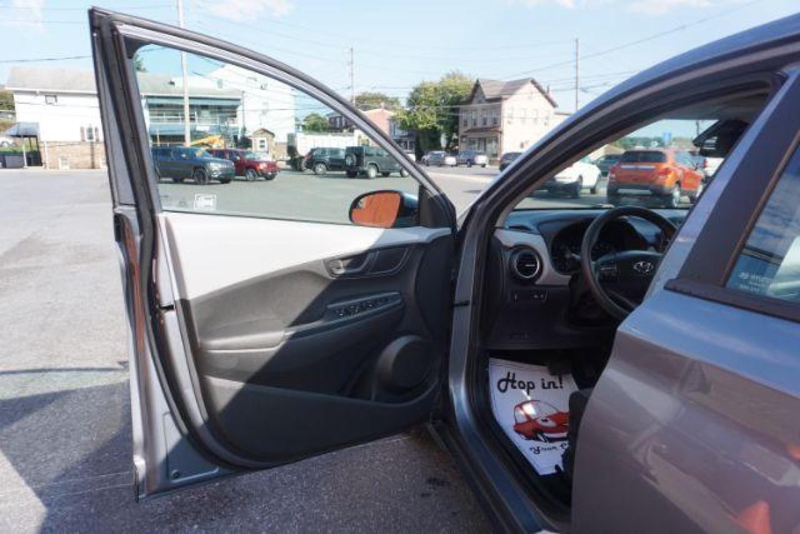 2019 Sonic Silver /Black, cloth Hyundai Kona SE (KM8K12AA2KU) with an 2.0L L4 DOHC 16V engine, 6-Speed Automatic transmission, located at 312 Centre Ave, Schuylkill Haven, PA, 17972, (570) 593-5278, 40.638130, -76.177383 - Universal Garage Door Opener - Photo#19