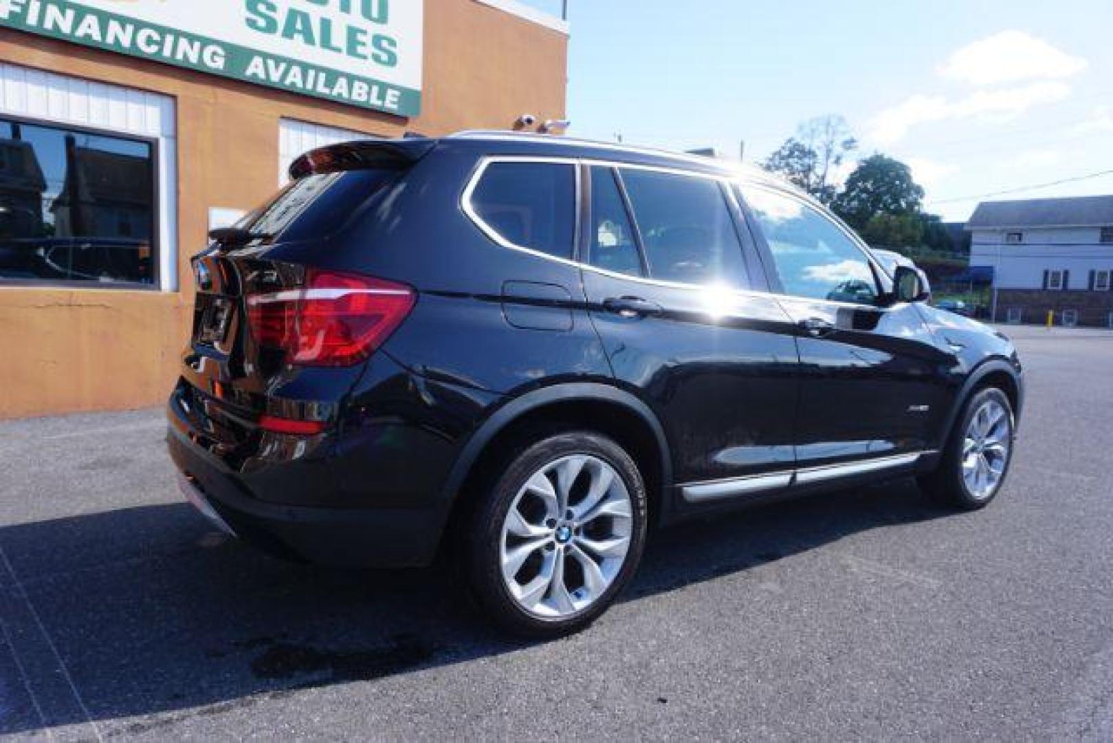 2016 Black Sapphire Metallic /Beige SensaTec, leatherette BMW X3 xDrive28i (5UXWX9C53G0) with an 2.0L L4 DOHC 16V engine, 8-Speed Automatic transmission, located at 312 Centre Ave, Schuylkill Haven, PA, 17972, (570) 593-5278, 40.638130, -76.177383 - adaptive cruise control, blind spot monitor, collision avoidance system, driver assist plus pkg, HID headlamps, lane departure warning, M Sport Pkg - Photo#14