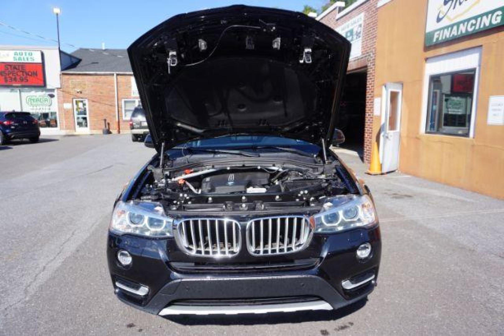 2016 Black Sapphire Metallic /Beige SensaTec, leatherette BMW X3 xDrive28i (5UXWX9C53G0) with an 2.0L L4 DOHC 16V engine, 8-Speed Automatic transmission, located at 312 Centre Ave, Schuylkill Haven, PA, 17972, (570) 593-5278, 40.638130, -76.177383 - adaptive cruise control, blind spot monitor, collision avoidance system, driver assist plus pkg, HID headlamps, lane departure warning, M Sport Pkg - Photo#59