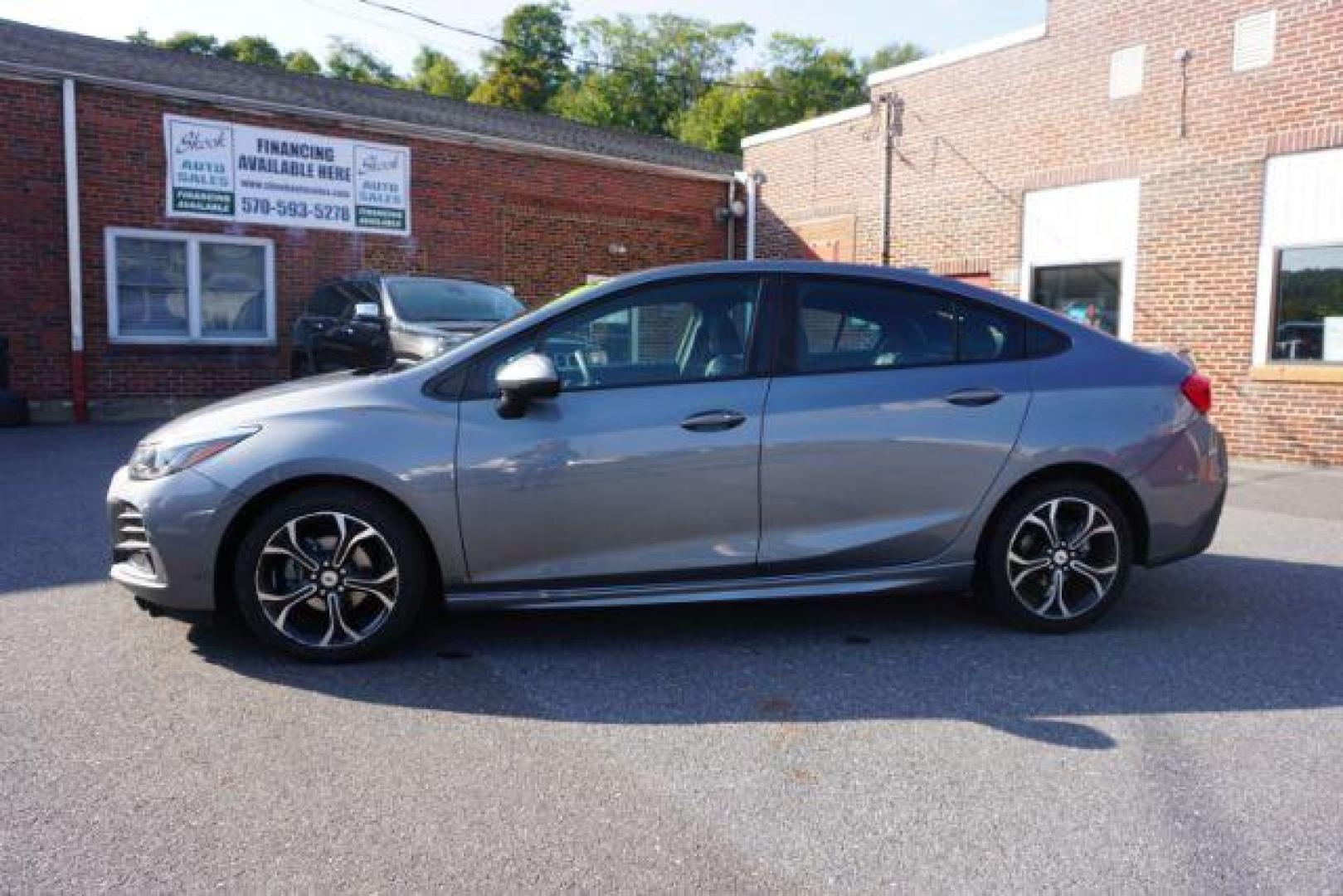 2019 Satin Steel Gray Metallic /Jet Black/Galvanized, cloth Chevrolet Cruze LT Auto (1G1BE5SM0K7) with an 1.4L L4 DOHC 16V TURBO engine, 6-Speed Automatic transmission, located at 312 Centre Ave, Schuylkill Haven, PA, 17972, (570) 593-5278, 40.638130, -76.177383 - fog lights, heated exterior mirrors, heated front seats, passive keyless entry, power drivers seat, RS Package, rear parking sensors - Photo#0