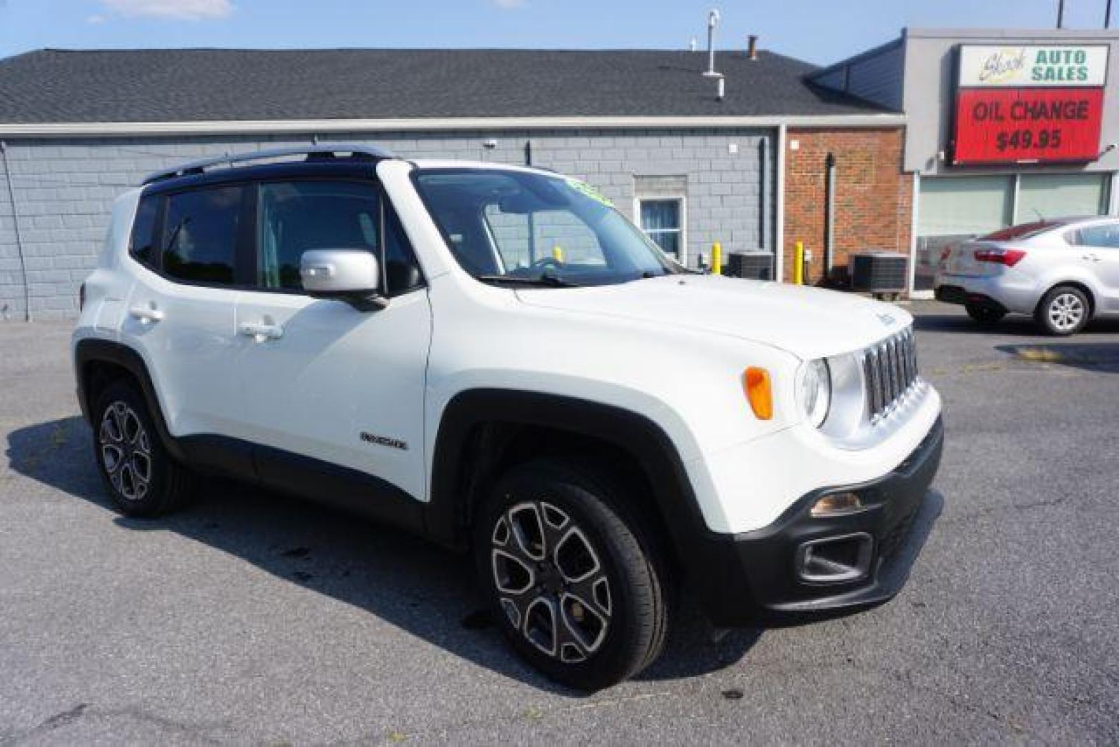 2017 Alpine White /Black, leather Jeep Renegade Limited 4WD (ZACCJBDB1HP) with an 2.4L L4 DOHC 16V engine, 9-Speed Automatic transmission, located at 312 Centre Ave, Schuylkill Haven, PA, 17972, (570) 593-5278, 40.638130, -76.177383 - Photo#1