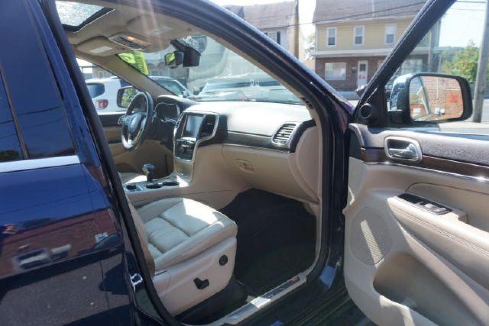 2015 True Blue Pearlcoat /Light Frost Beige/Black Jeep Grand Cherokee Limited 4WD (1C4RJFBG9FC) with an 3.6L V6 DOHC 24V engine, 8-Speed Automatic transmission, located at 312 Centre Ave, Schuylkill Haven, PA, 17972, (570) 593-5278, 40.638130, -76.177383 - adaptive cruise control, adv tech pkg, back up camera, blind spot monitor, collision avoidance system, heated front seats, lane departure warning, leather seats, navigation system, power liftgate, power sunroof, rear parking sensors, universal garage door opener - Photo#51