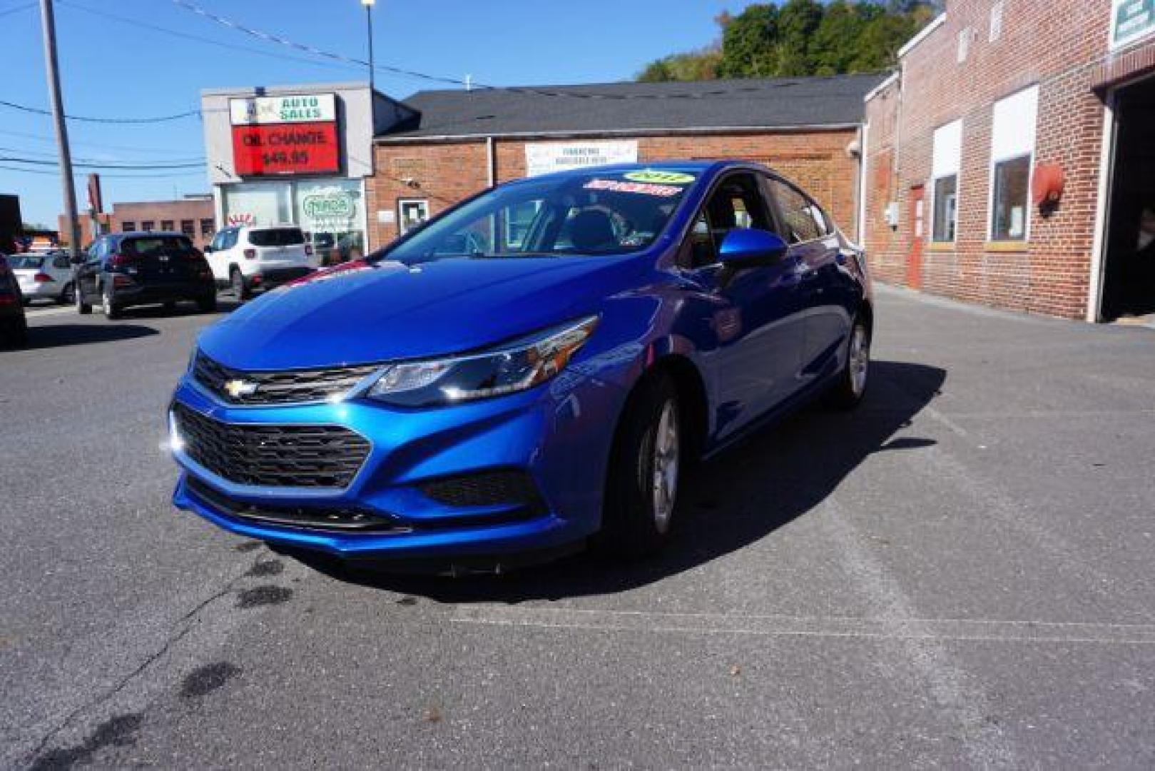 2017 Arctic Blue Metallic /Dark Atmosphere/Medium Atmosphere, cloth Chevrolet Cruze LT Auto (1G1BE5SM4H7) with an 1.4L L4 DOHC 16V TURBO engine, 6-Speed Automatic transmission, located at 312 Centre Ave, Schuylkill Haven, PA, 17972, (570) 593-5278, 40.638130, -76.177383 - heated front seats, passive keyless entry, power drivers seat, remote engine starter - Photo#5