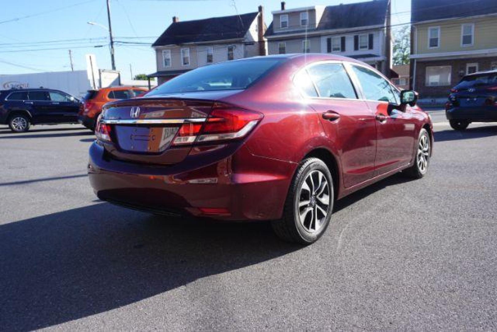 2015 Crimson Pearl /Beige, cloth Honda Civic EX Sedan CVT (19XFB2F8XFE) with an 1.8L L4 SOHC 16V engine, Continuously Variable Transmission transmission, located at 312 Centre Ave, Schuylkill Haven, PA, 17972, (570) 593-5278, 40.638130, -76.177383 - Photo#10