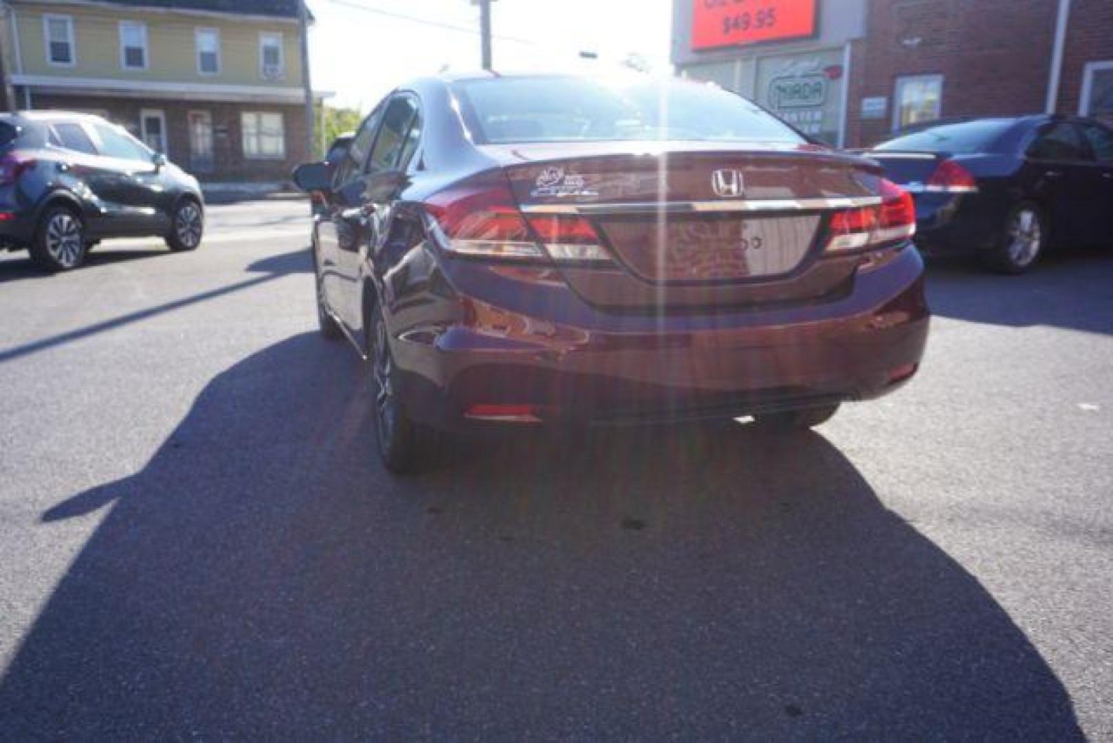 2015 Crimson Pearl /Beige, cloth Honda Civic EX Sedan CVT (19XFB2F8XFE) with an 1.8L L4 SOHC 16V engine, Continuously Variable Transmission transmission, located at 312 Centre Ave, Schuylkill Haven, PA, 17972, (570) 593-5278, 40.638130, -76.177383 - Photo#13