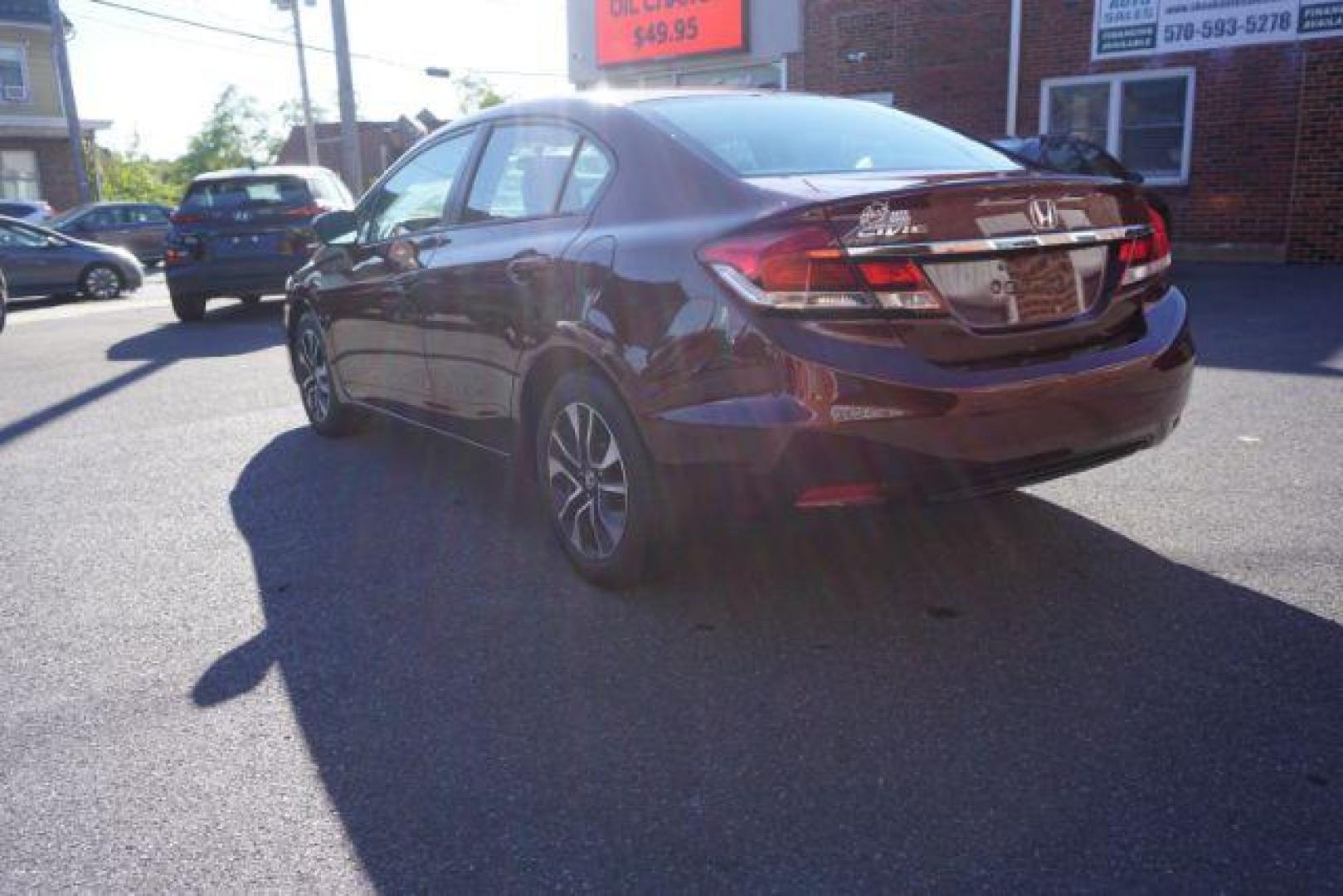 2015 Crimson Pearl /Beige, cloth Honda Civic EX Sedan CVT (19XFB2F8XFE) with an 1.8L L4 SOHC 16V engine, Continuously Variable Transmission transmission, located at 312 Centre Ave, Schuylkill Haven, PA, 17972, (570) 593-5278, 40.638130, -76.177383 - Photo#14