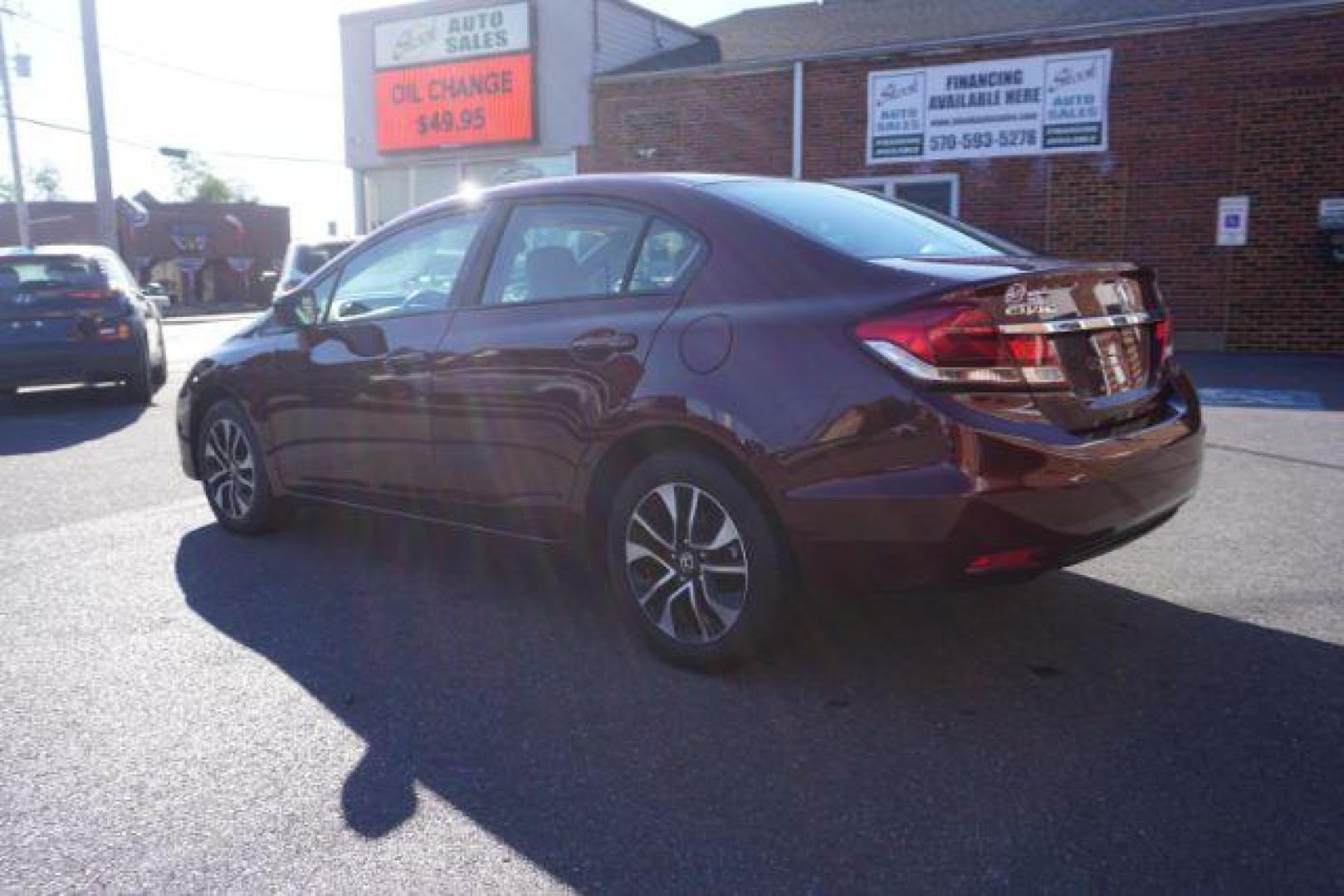 2015 Crimson Pearl /Beige, cloth Honda Civic EX Sedan CVT (19XFB2F8XFE) with an 1.8L L4 SOHC 16V engine, Continuously Variable Transmission transmission, located at 312 Centre Ave, Schuylkill Haven, PA, 17972, (570) 593-5278, 40.638130, -76.177383 - Photo#15