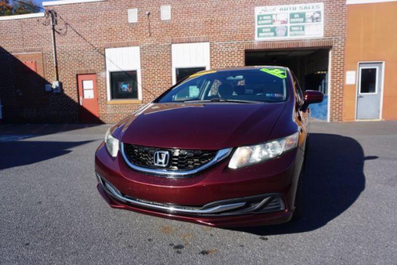 2015 Crimson Pearl /Beige, cloth Honda Civic EX Sedan CVT (19XFB2F8XFE) with an 1.8L L4 SOHC 16V engine, Continuously Variable Transmission transmission, located at 312 Centre Ave, Schuylkill Haven, PA, 17972, (570) 593-5278, 40.638130, -76.177383 - Photo#4