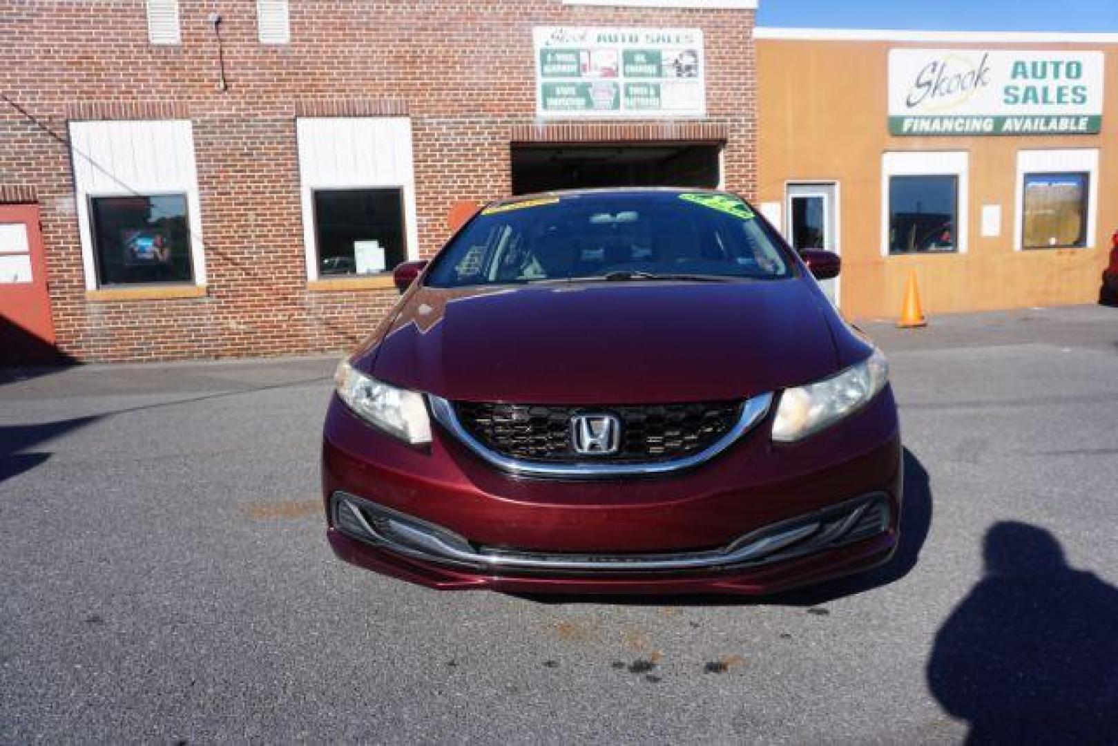 2015 Crimson Pearl /Beige, cloth Honda Civic EX Sedan CVT (19XFB2F8XFE) with an 1.8L L4 SOHC 16V engine, Continuously Variable Transmission transmission, located at 312 Centre Ave, Schuylkill Haven, PA, 17972, (570) 593-5278, 40.638130, -76.177383 - Photo#5