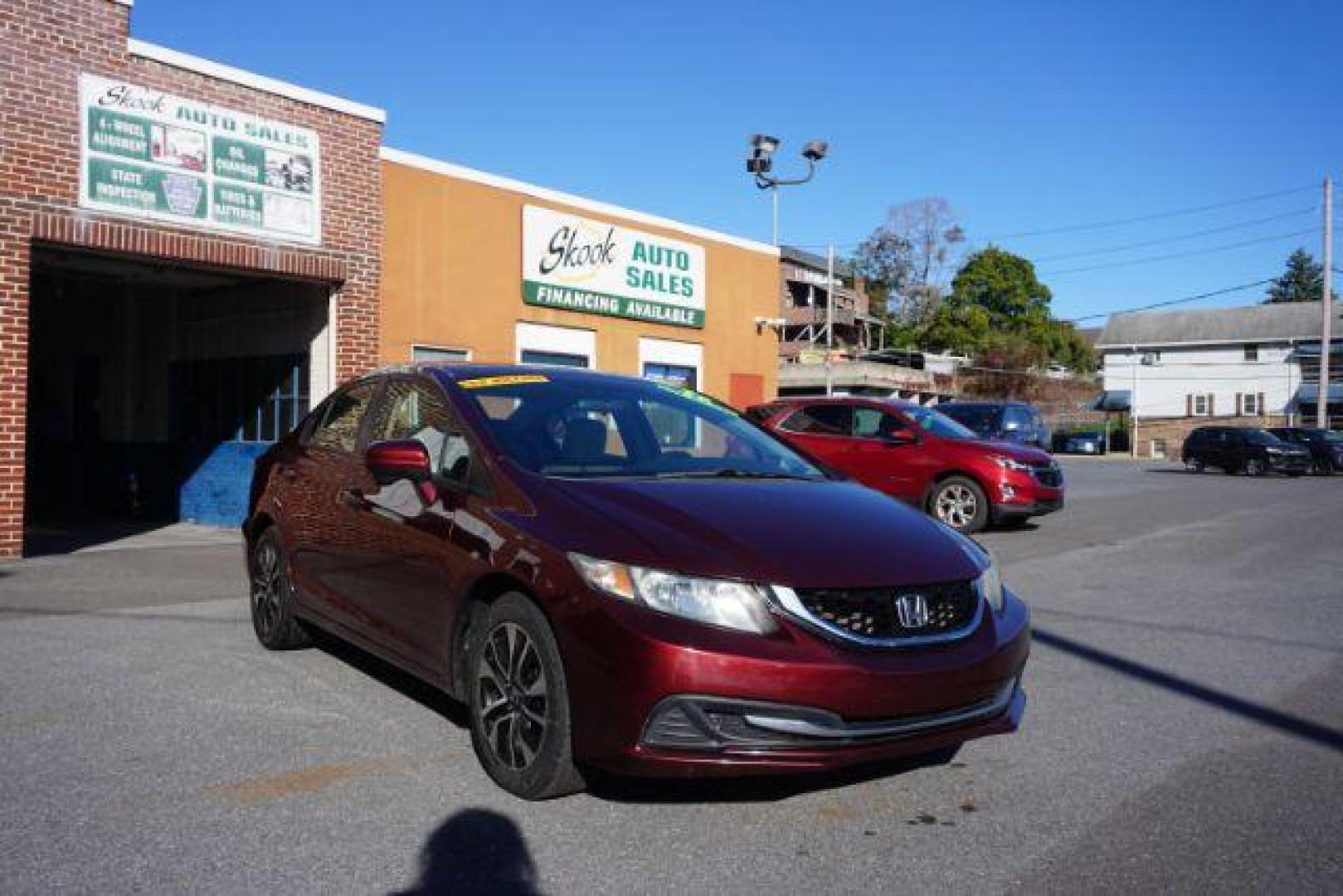 2015 Crimson Pearl /Beige, cloth Honda Civic EX Sedan CVT (19XFB2F8XFE) with an 1.8L L4 SOHC 16V engine, Continuously Variable Transmission transmission, located at 312 Centre Ave, Schuylkill Haven, PA, 17972, (570) 593-5278, 40.638130, -76.177383 - Photo#6