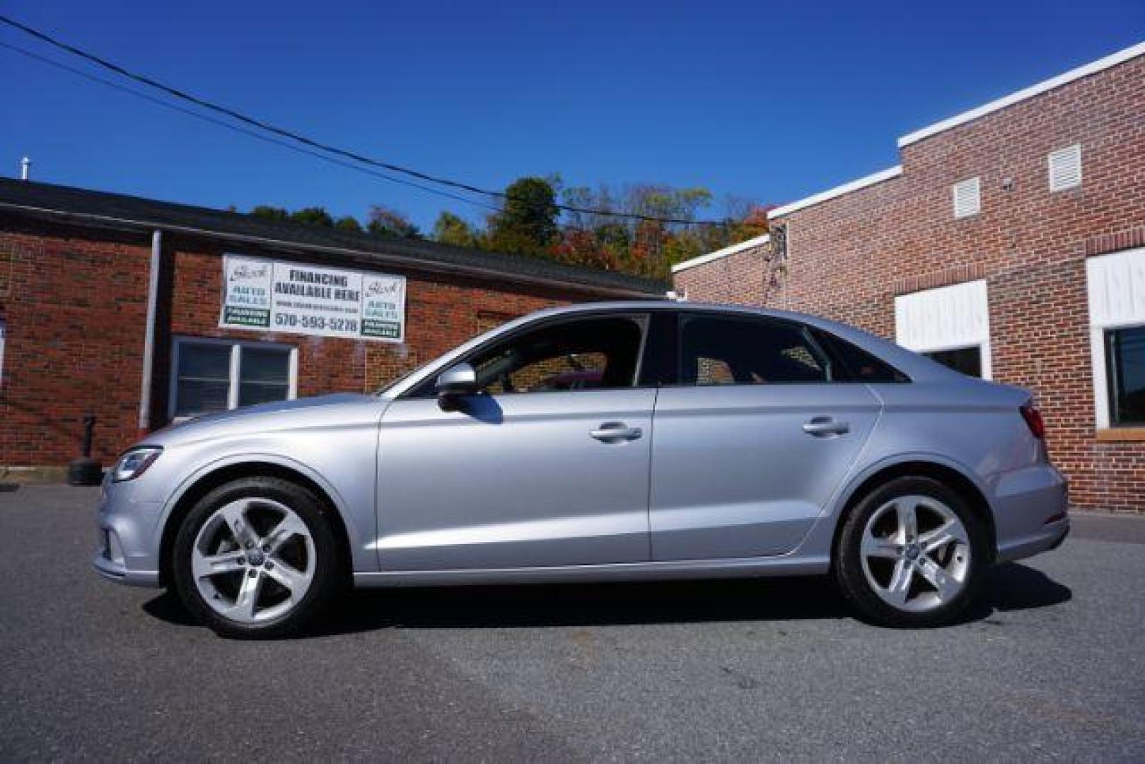 2017 Florett Silver Metallic /Black, leather Audi A3 2.0 TFSI Premium (WAUB8GFF5H1) with an 2.0L L4 DOHC 16V engine, 6-Speed Automatic transmission, located at 312 Centre Ave, Schuylkill Haven, PA, 17972, (570) 593-5278, 40.638130, -76.177383 - Photo#0