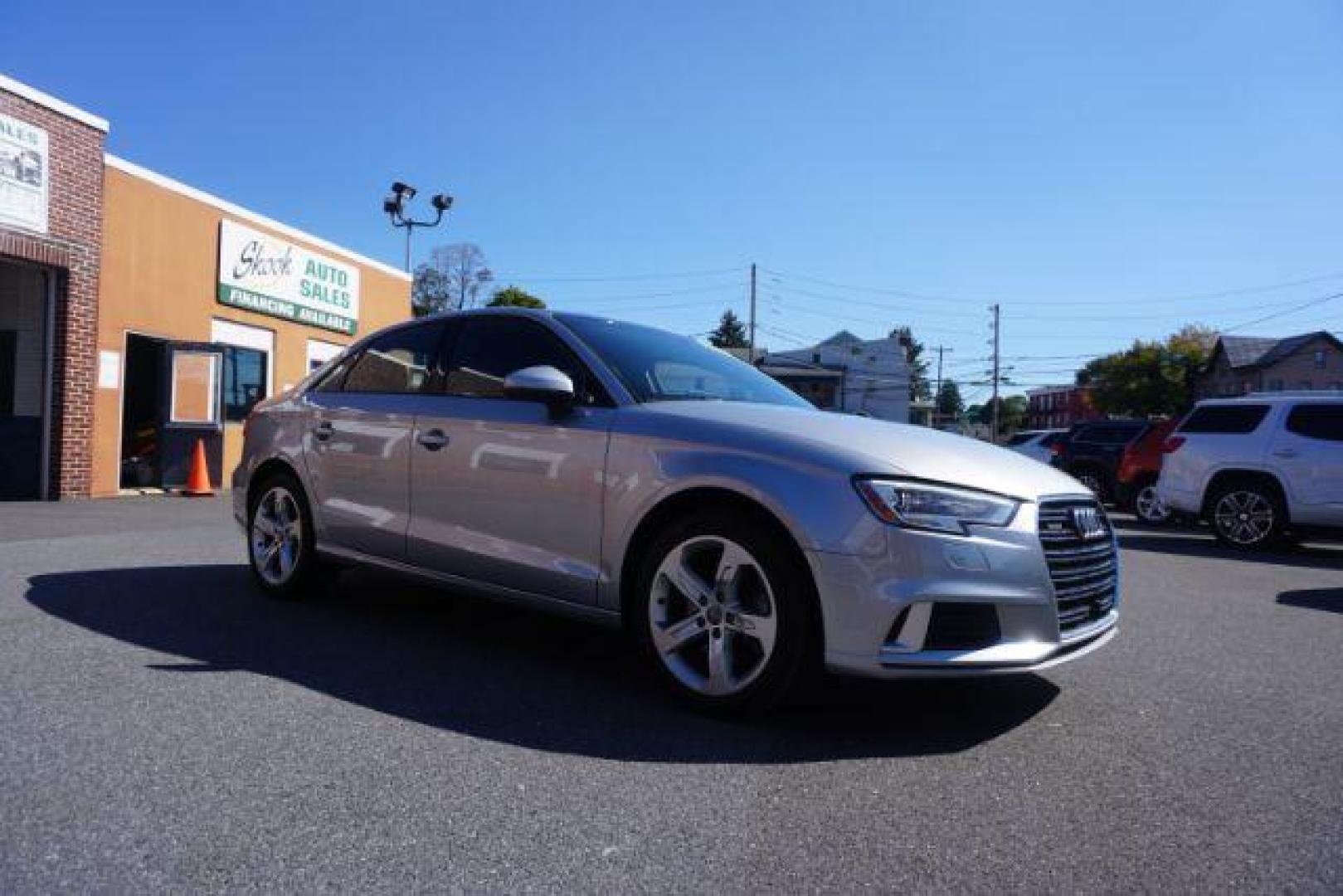 2017 Florett Silver Metallic /Black, leather Audi A3 2.0 TFSI Premium (WAUB8GFF5H1) with an 2.0L L4 DOHC 16V engine, 6-Speed Automatic transmission, located at 312 Centre Ave, Schuylkill Haven, PA, 17972, (570) 593-5278, 40.638130, -76.177383 - Photo#4