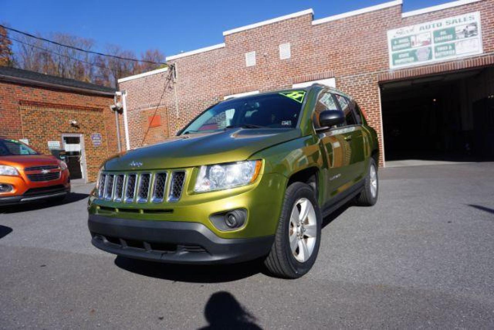 2012 Green lime Jeep Compass Latitude 4WD (1C4NJDEB9CD) with an 2.4L L4 DOHC 16V engine, Continuously Variable Transmission transmission, located at 312 Centre Ave, Schuylkill Haven, PA, 17972, (570) 593-5278, 40.638130, -76.177383 - Photo#2