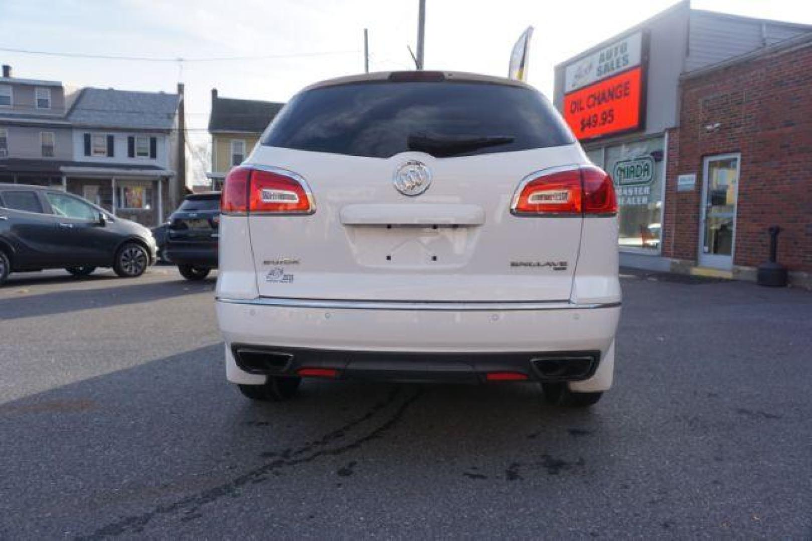 2017 Summit White /Ebony Seats w/Ebony Interior Accents, leather Buick Enclave Leather AWD (5GAKVBKD5HJ) with an 3.6L V6 DOHC 24V engine, 6-Speed Automatic Overdrive transmission, located at 312 Centre Ave, Schuylkill Haven, PA, 17972, (570) 593-5278, 40.638130, -76.177383 - collision avoidance system, lane departure warning, luggage rack, navigation system, power sunroof, towing pkg - Photo#12