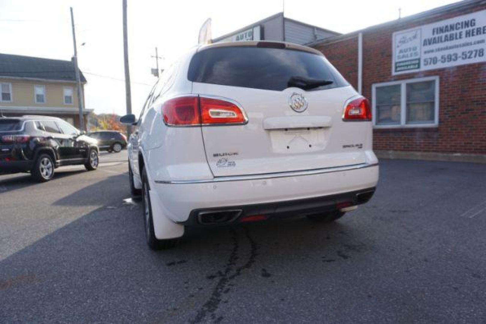 2017 Summit White /Ebony Seats w/Ebony Interior Accents, leather Buick Enclave Leather AWD (5GAKVBKD5HJ) with an 3.6L V6 DOHC 24V engine, 6-Speed Automatic Overdrive transmission, located at 312 Centre Ave, Schuylkill Haven, PA, 17972, (570) 593-5278, 40.638130, -76.177383 - collision avoidance system, lane departure warning, luggage rack, navigation system, power sunroof, towing pkg - Photo#13