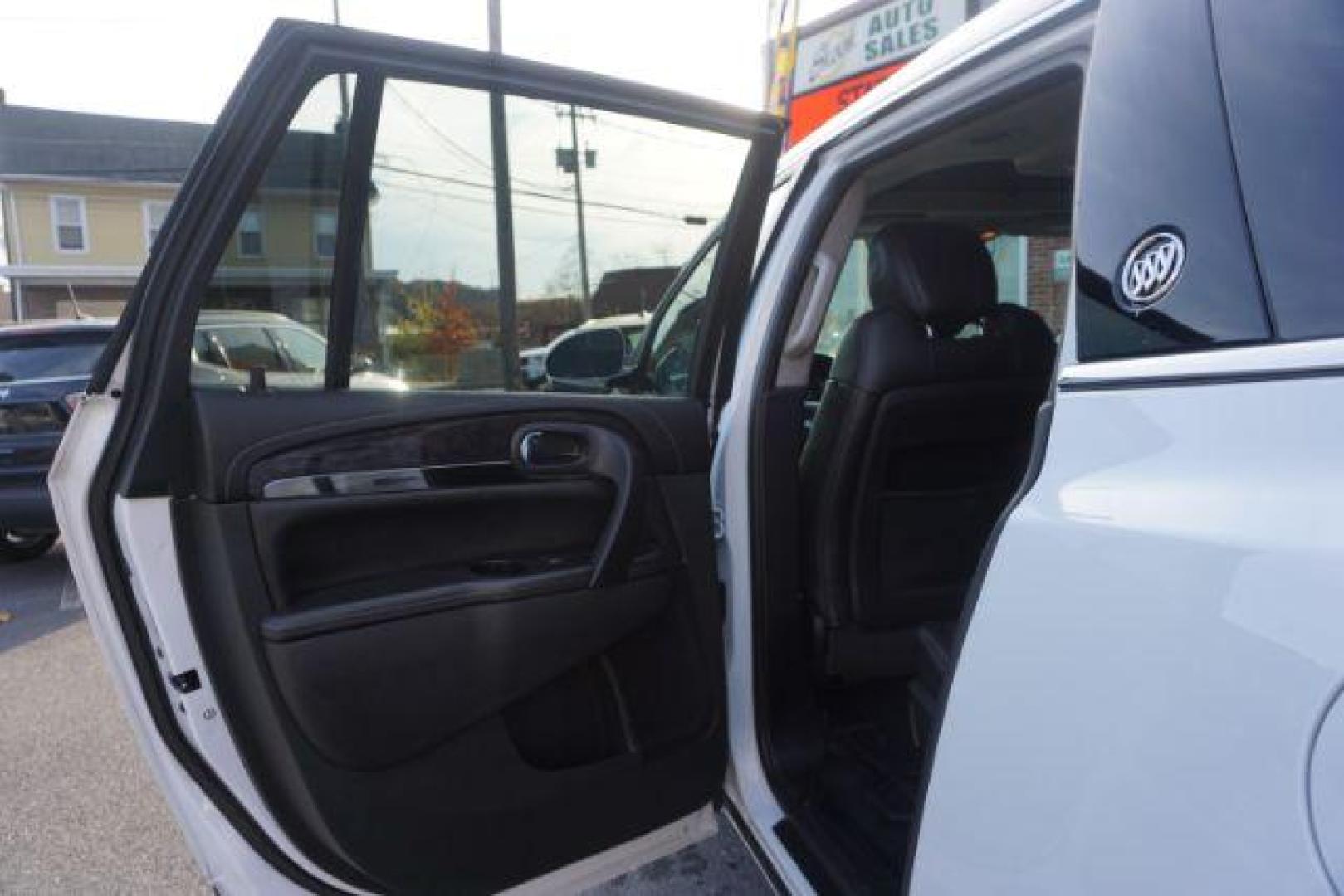 2017 Summit White /Ebony Seats w/Ebony Interior Accents, leather Buick Enclave Leather AWD (5GAKVBKD5HJ) with an 3.6L V6 DOHC 24V engine, 6-Speed Automatic Overdrive transmission, located at 312 Centre Ave, Schuylkill Haven, PA, 17972, (570) 593-5278, 40.638130, -76.177383 - collision avoidance system, lane departure warning, luggage rack, navigation system, power sunroof, towing pkg - Photo#30