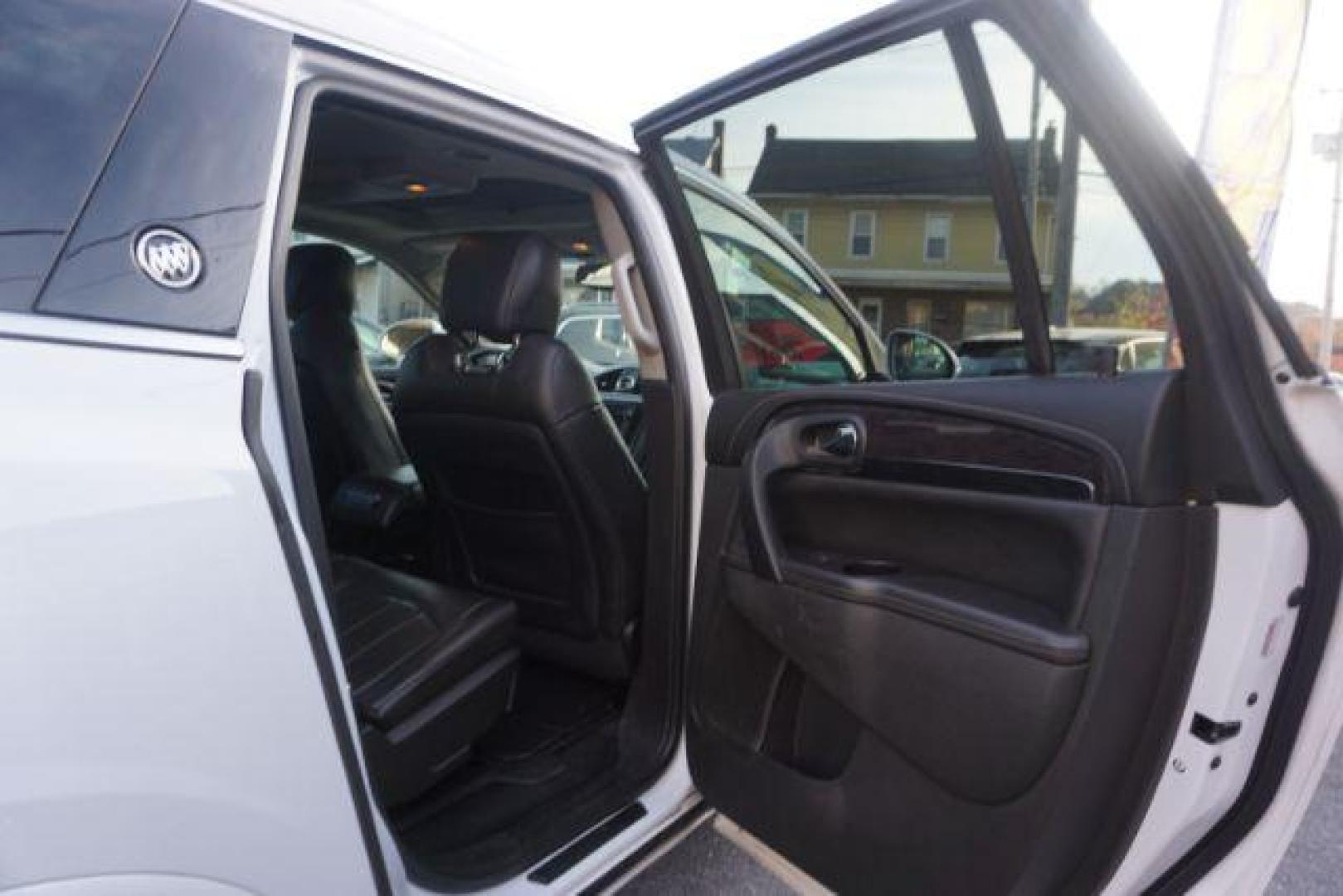 2017 Summit White /Ebony Seats w/Ebony Interior Accents, leather Buick Enclave Leather AWD (5GAKVBKD5HJ) with an 3.6L V6 DOHC 24V engine, 6-Speed Automatic Overdrive transmission, located at 312 Centre Ave, Schuylkill Haven, PA, 17972, (570) 593-5278, 40.638130, -76.177383 - collision avoidance system, lane departure warning, luggage rack, navigation system, power sunroof, towing pkg - Photo#45