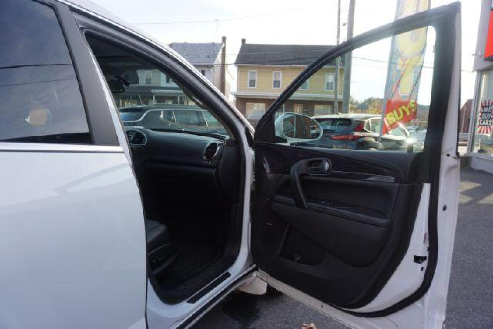 2017 Summit White /Ebony Seats w/Ebony Interior Accents, leather Buick Enclave Leather AWD (5GAKVBKD5HJ) with an 3.6L V6 DOHC 24V engine, 6-Speed Automatic Overdrive transmission, located at 312 Centre Ave, Schuylkill Haven, PA, 17972, (570) 593-5278, 40.638130, -76.177383 - collision avoidance system, lane departure warning, luggage rack, navigation system, power sunroof, towing pkg - Photo#52