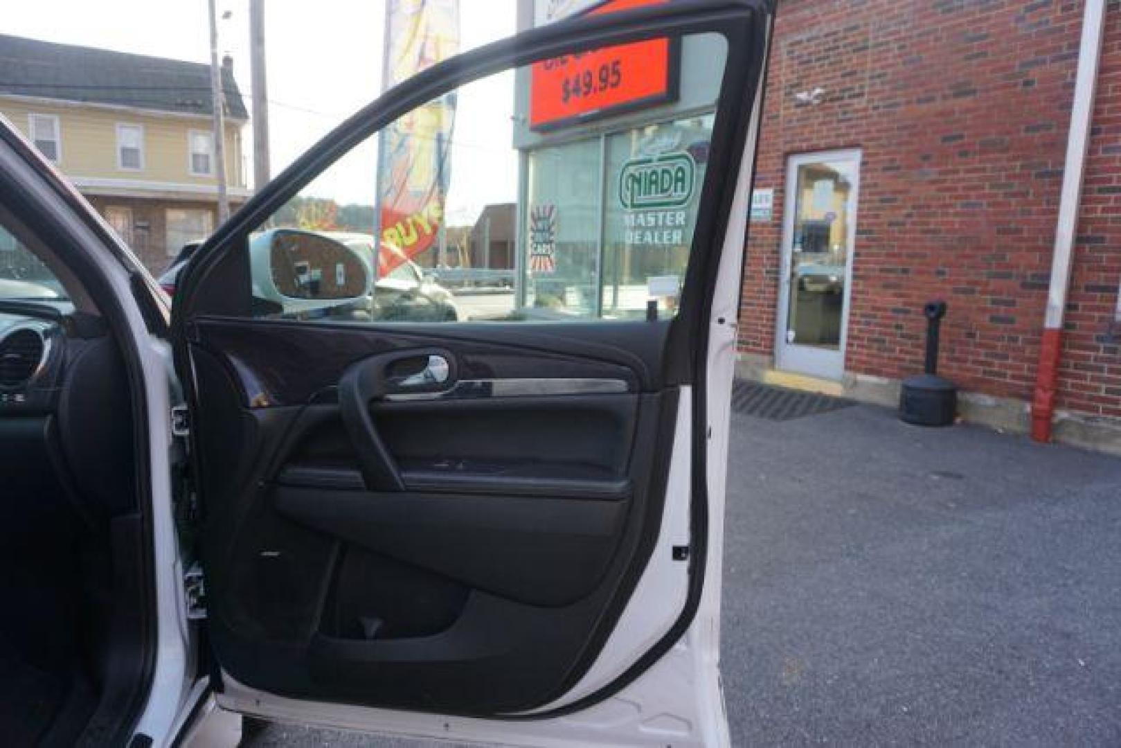 2017 Summit White /Ebony Seats w/Ebony Interior Accents, leather Buick Enclave Leather AWD (5GAKVBKD5HJ) with an 3.6L V6 DOHC 24V engine, 6-Speed Automatic Overdrive transmission, located at 312 Centre Ave, Schuylkill Haven, PA, 17972, (570) 593-5278, 40.638130, -76.177383 - collision avoidance system, lane departure warning, luggage rack, navigation system, power sunroof, towing pkg - Photo#53