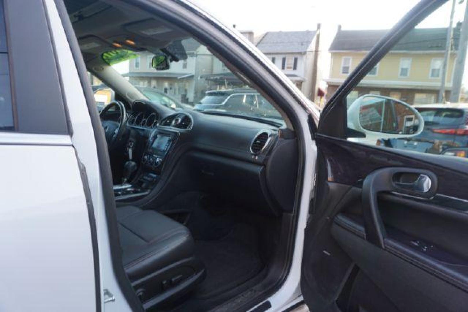 2017 Summit White /Ebony Seats w/Ebony Interior Accents, leather Buick Enclave Leather AWD (5GAKVBKD5HJ) with an 3.6L V6 DOHC 24V engine, 6-Speed Automatic Overdrive transmission, located at 312 Centre Ave, Schuylkill Haven, PA, 17972, (570) 593-5278, 40.638130, -76.177383 - collision avoidance system, lane departure warning, luggage rack, navigation system, power sunroof, towing pkg - Photo#54