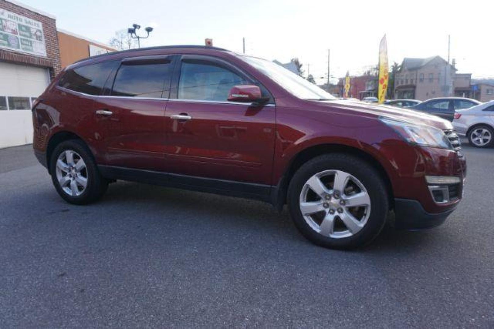 2016 maroon /Ebony / Saddle Up, premium cloth Chevrolet Traverse 1LT AWD (1GNKVGKD4GJ) with an 3.6L V6 DOHC 24V engine, 6-Speed Automatic transmission, located at 312 Centre Ave, Schuylkill Haven, PA, 17972, (570) 593-5278, 40.638130, -76.177383 - automatic climate control, heated front seats, luggage rack, power driver's seat, power sunroof, rear parking sensors, towing pkg. - Photo#4