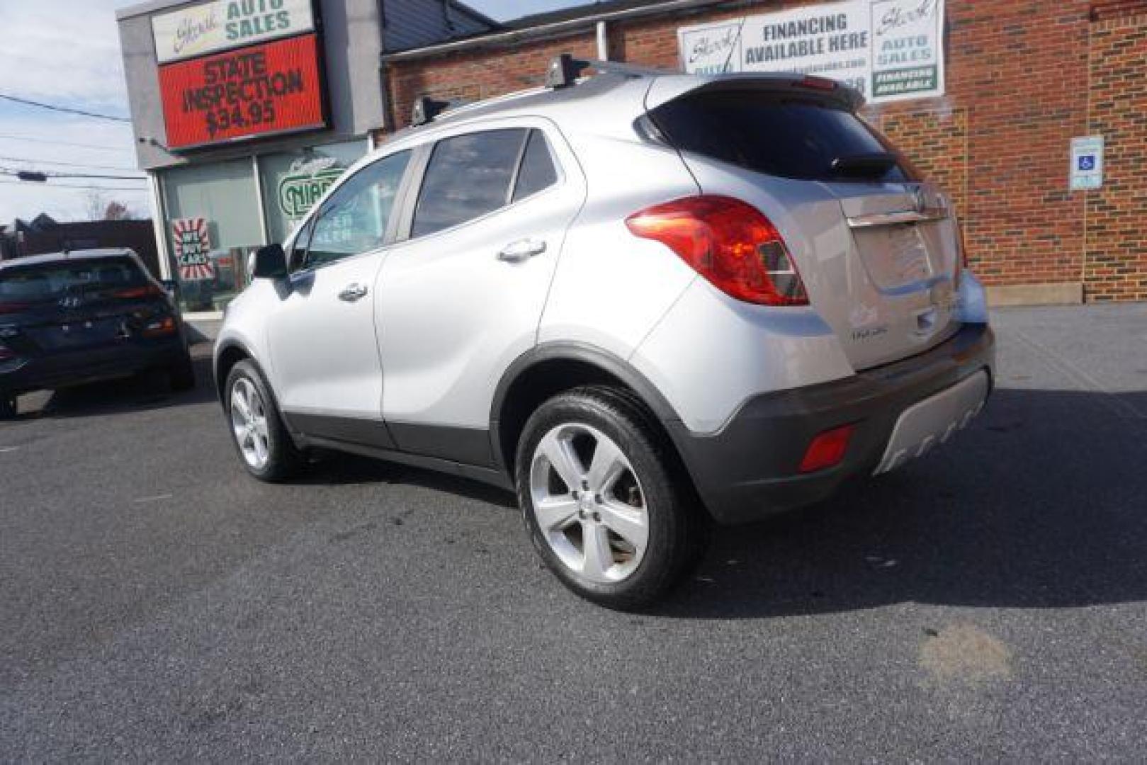 2015 Cocoa Silver Metallic/Dark Cocoa Ash /Ebony, vinyl/cloth Buick Encore Base AWD (KL4CJESB7FB) with an 1.4L L4 DOHC 16V TURBO engine, 6-Speed Automatic transmission, located at 312 Centre Ave, Schuylkill Haven, PA, 17972, (570) 593-5278, 40.638130, -76.177383 - Photo#14