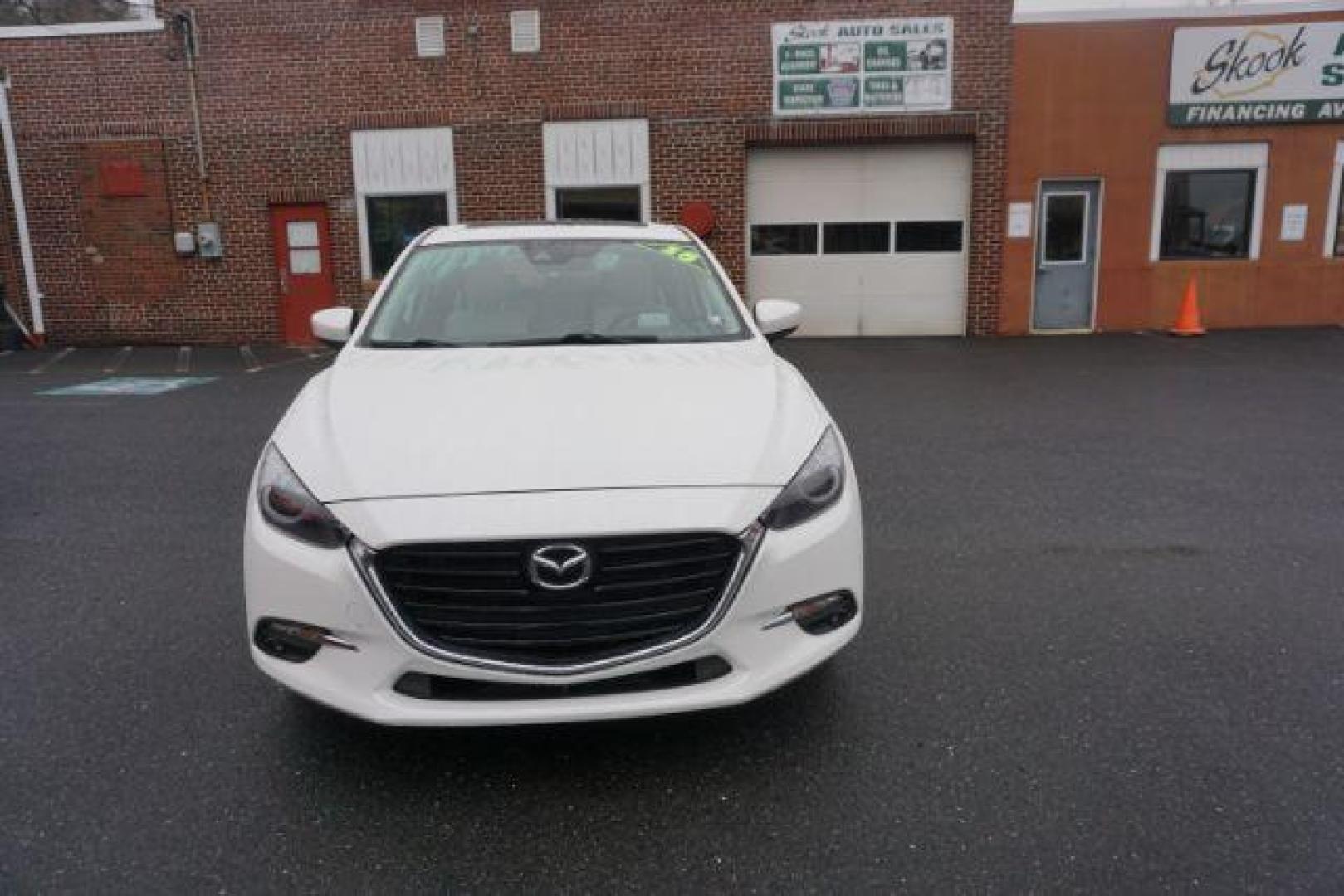 2018 Snowflake White Pearl Mica /beige Mazda MAZDA3 s Grand Touring AT 5-Door (3MZBN1M32JM) with an 2.5L L4 DOHC 16V engine, 6-Speed Automatic transmission, located at 312 Centre Ave, Schuylkill Haven, PA, 17972, (570) 593-5278, 40.638130, -76.177383 - adaptive cruise control, navigation system, rear parking sensors - Photo#5