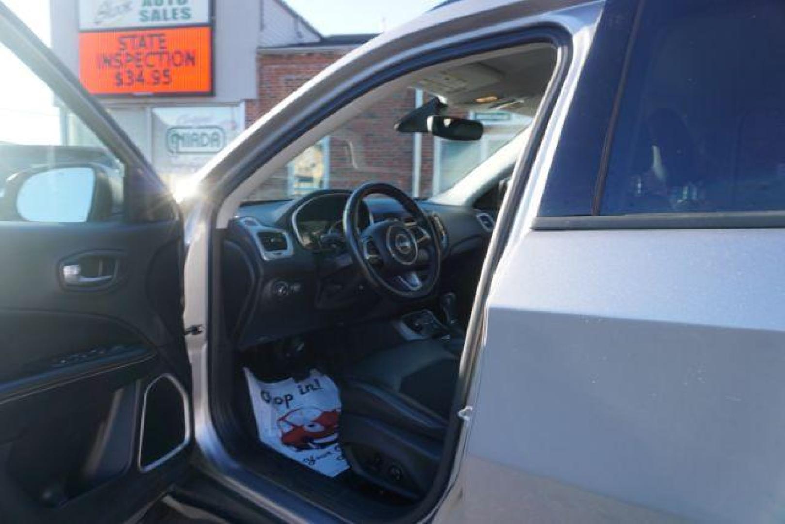 2018 Billet Silver Metallic Clear Coat/Black Clear Coat /leather Jeep Compass Latitude 4WD (3C4NJDBB8JT) with an 2.4L L4 DOHC 16V engine, located at 312 Centre Ave, Schuylkill Haven, PA, 17972, (570) 593-5278, 40.638130, -76.177383 - COLLISION AVOIDANCE SYSTEM, HID HEADLAMPS, LANE DEPARTURE WARNING, LUGGAGE RACK, POWER LIFTGATE, TOWING PKG - Photo#24