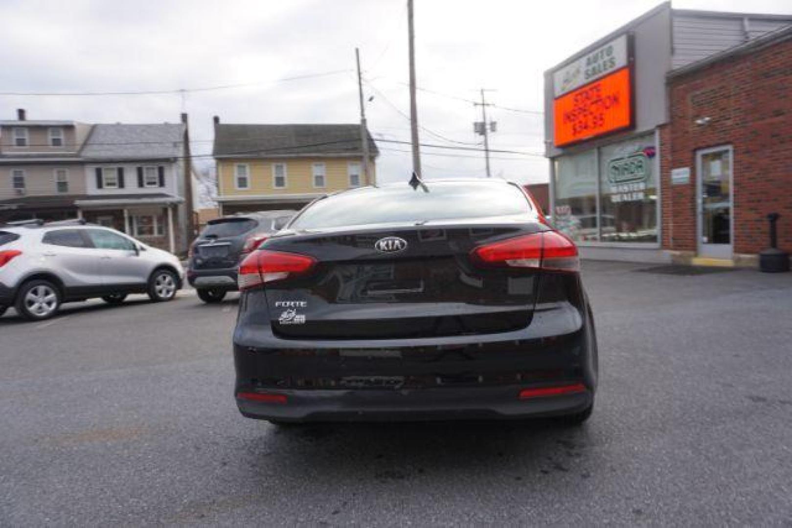 2017 Aurora Black /Black, cloth Kia Forte LX 6A (3KPFK4A75HE) with an 2.0L L4 DOHC 16V engine, 6-Speed Automatic transmission, located at 312 Centre Ave, Schuylkill Haven, PA, 17972, (570) 593-5278, 40.638130, -76.177383 - Photo#14