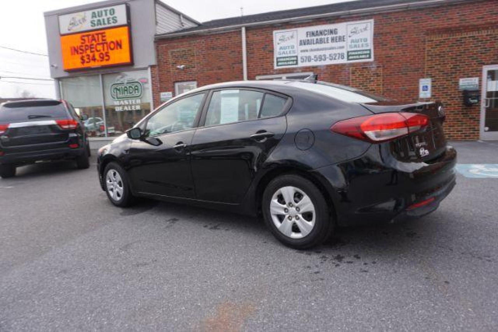 2017 Aurora Black /Black, cloth Kia Forte LX 6A (3KPFK4A75HE) with an 2.0L L4 DOHC 16V engine, 6-Speed Automatic transmission, located at 312 Centre Ave, Schuylkill Haven, PA, 17972, (570) 593-5278, 40.638130, -76.177383 - Photo#18