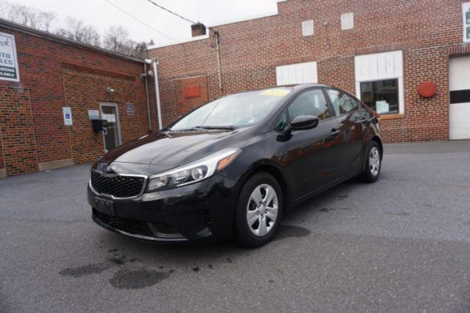 2017 Aurora Black /Black, cloth Kia Forte LX 6A (3KPFK4A75HE) with an 2.0L L4 DOHC 16V engine, 6-Speed Automatic transmission, located at 312 Centre Ave, Schuylkill Haven, PA, 17972, (570) 593-5278, 40.638130, -76.177383 - Photo#2