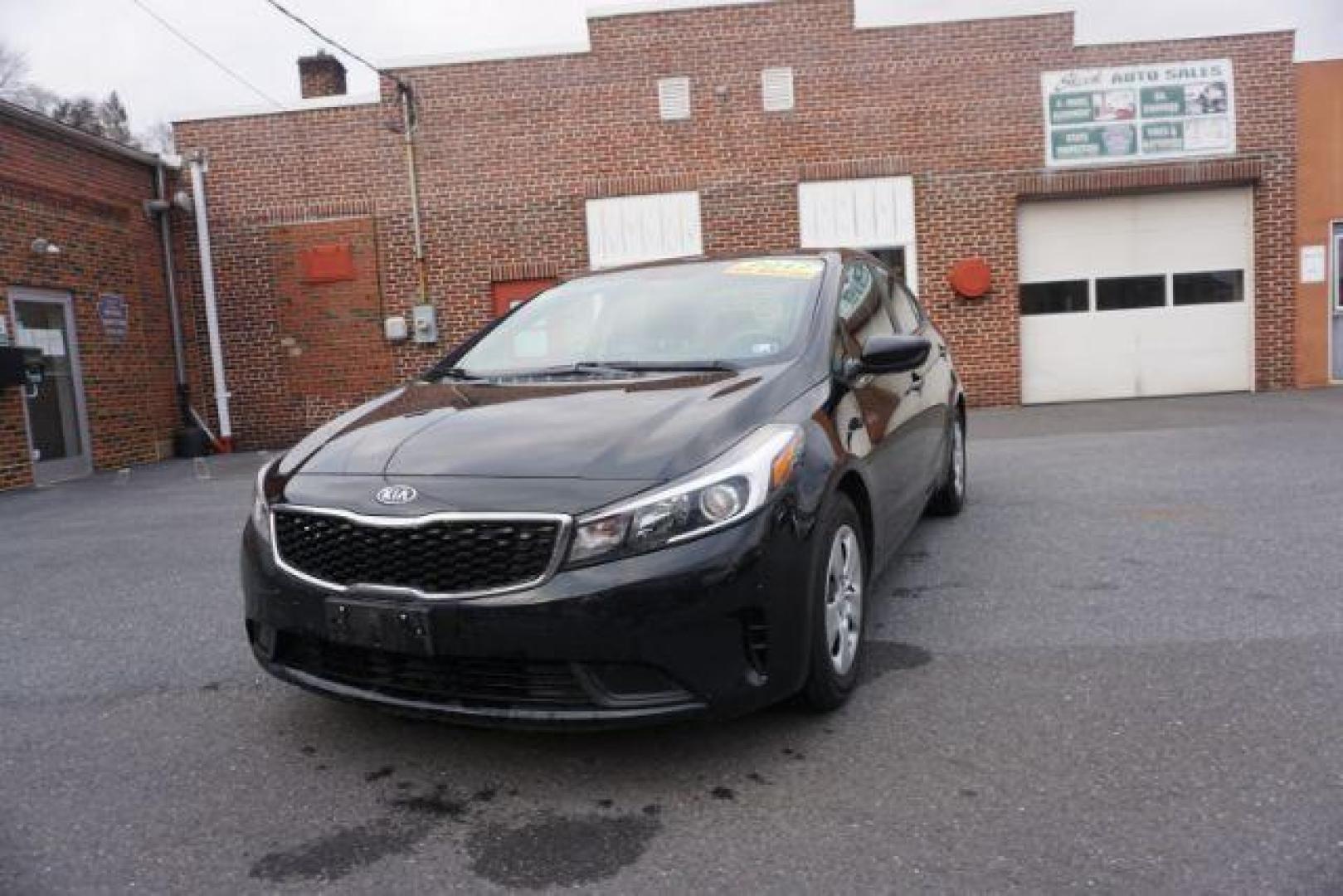 2017 Aurora Black /Black, cloth Kia Forte LX 6A (3KPFK4A75HE) with an 2.0L L4 DOHC 16V engine, 6-Speed Automatic transmission, located at 312 Centre Ave, Schuylkill Haven, PA, 17972, (570) 593-5278, 40.638130, -76.177383 - Photo#3