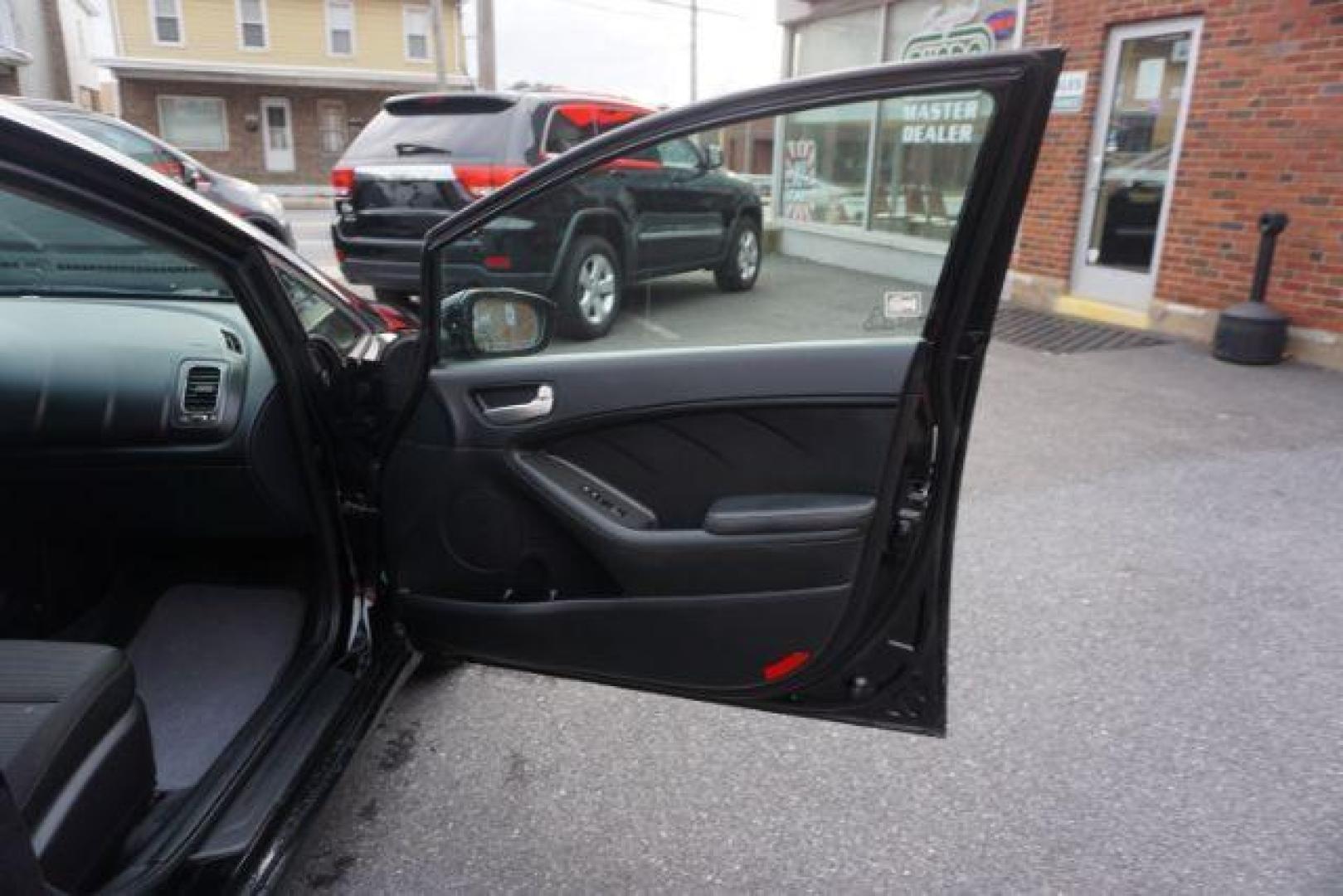 2017 Aurora Black /Black, cloth Kia Forte LX 6A (3KPFK4A75HE) with an 2.0L L4 DOHC 16V engine, 6-Speed Automatic transmission, located at 312 Centre Ave, Schuylkill Haven, PA, 17972, (570) 593-5278, 40.638130, -76.177383 - Photo#54