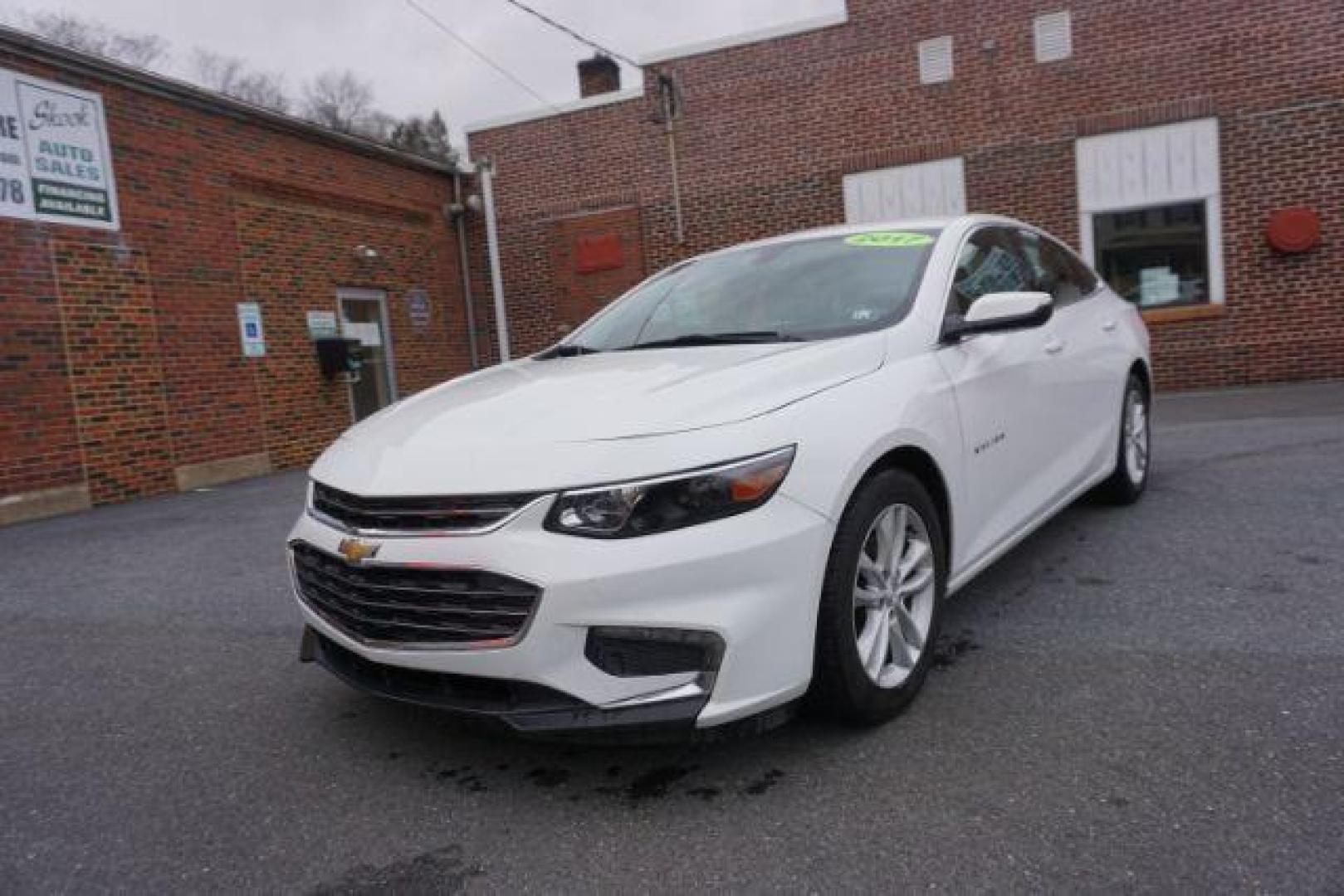 2017 Summit White /Jet Black, premium cloth Chevrolet Malibu 1LT (1G1ZE5ST3HF) with an 1.5L L4 DOHC 16V engine, 6-Speed Automatic transmission, located at 312 Centre Ave, Schuylkill Haven, PA, 17972, (570) 593-5278, 40.638130, -76.177383 - Photo#2